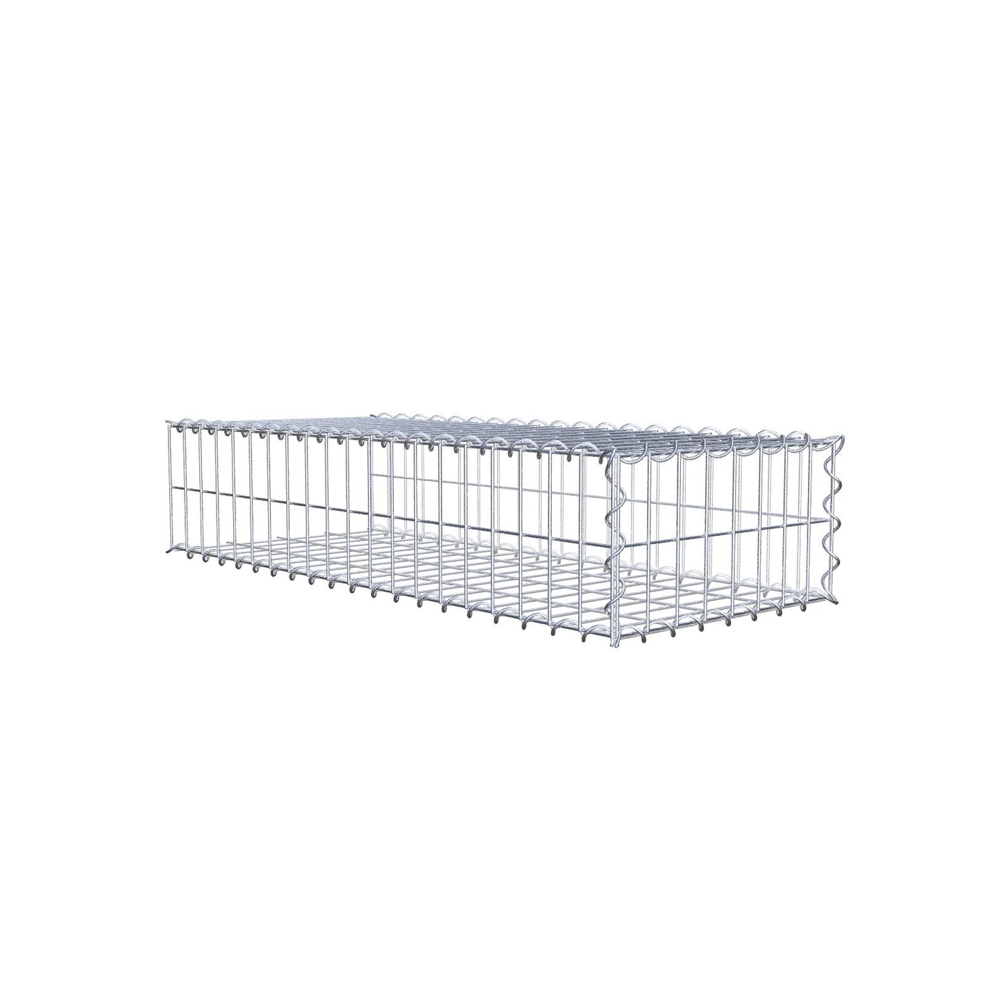 Gabião tipo 2 100 cm x 20 cm x 40 cm (C x A x P), malhagem 5 cm x 10 cm, espiral