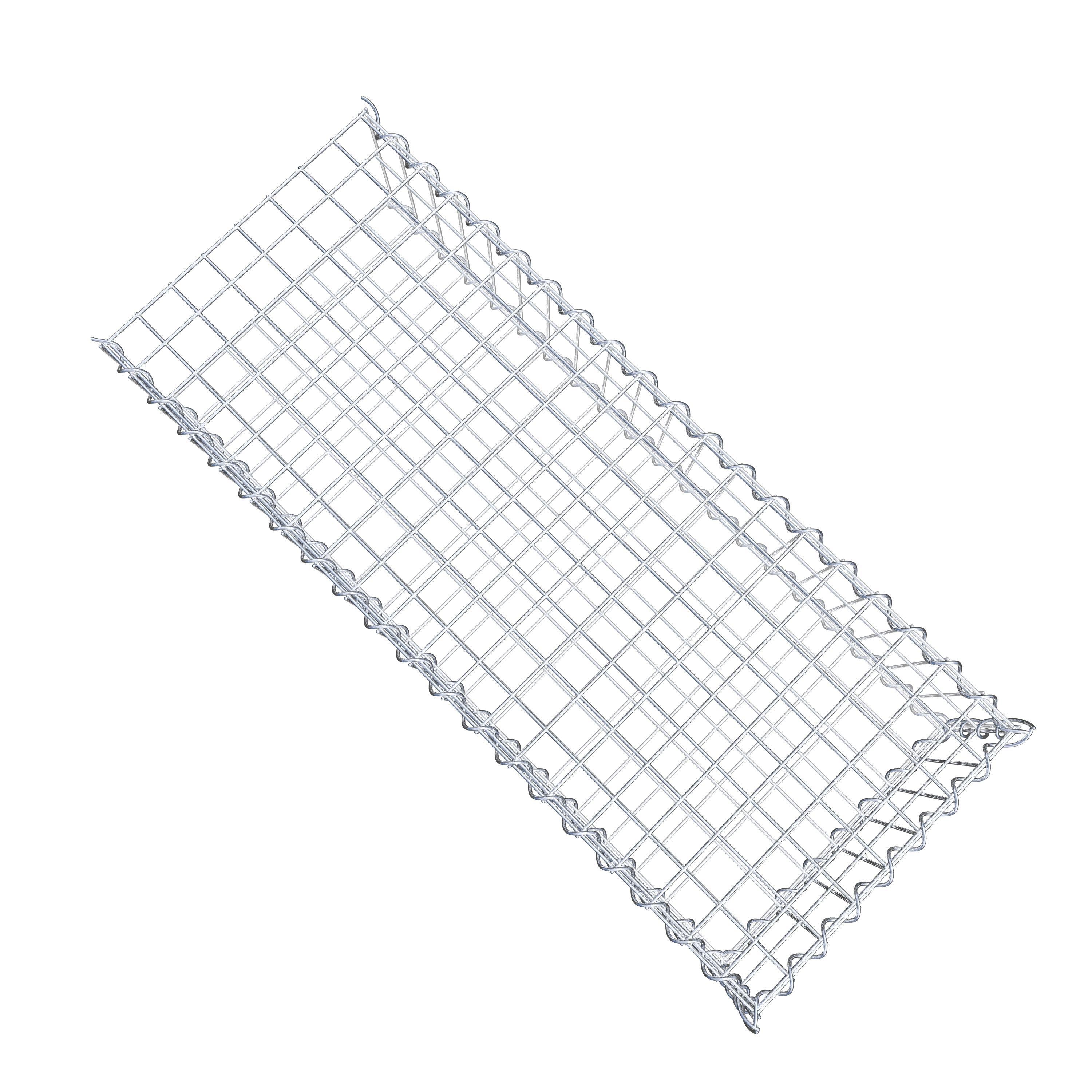 Gabion rapporté type 2 100 cm x 20 cm x 40 cm (L x H x P), mailles 5 cm x 10 cm, spirale