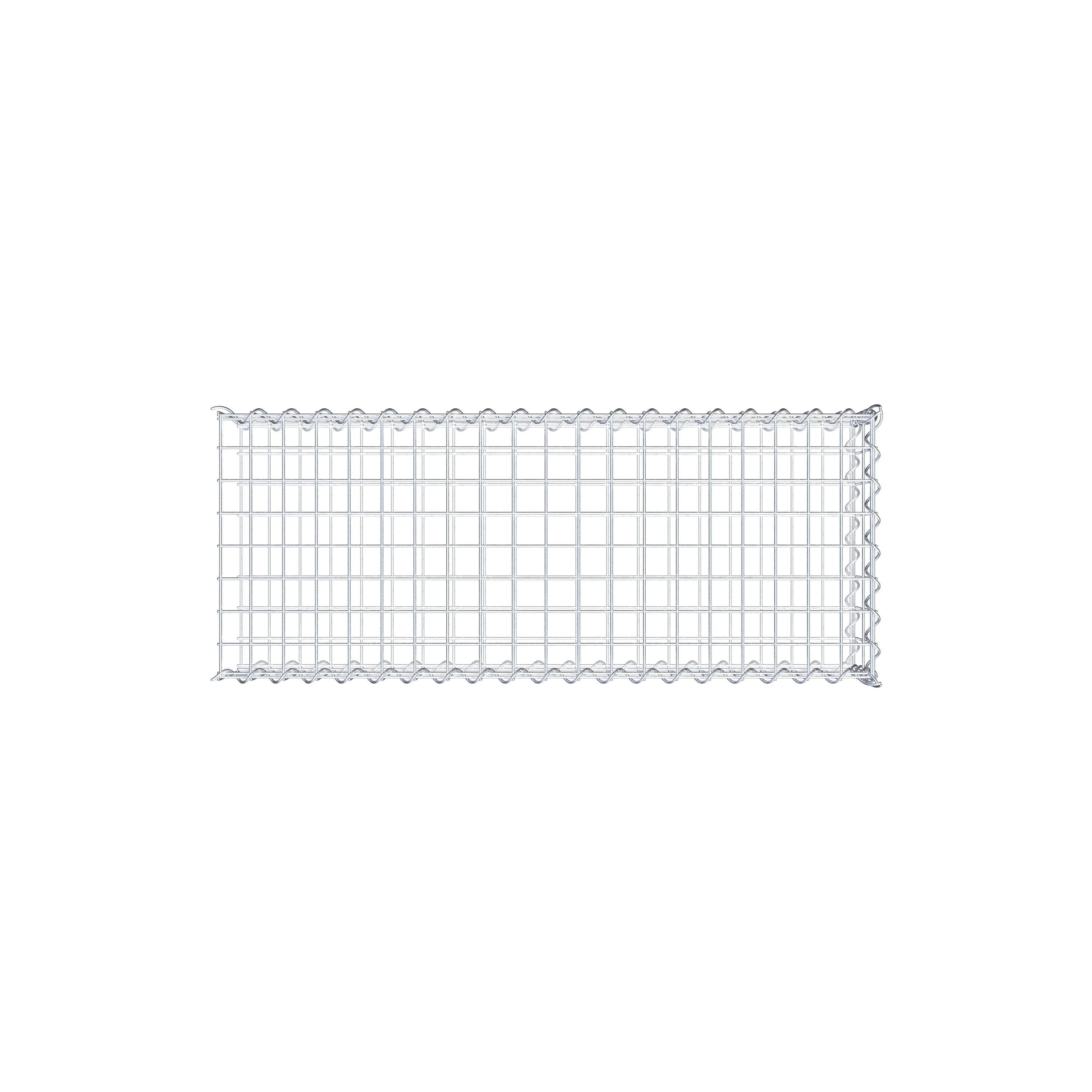 Gabion rapporté type 2 100 cm x 20 cm x 40 cm (L x H x P), mailles 5 cm x 10 cm, spirale