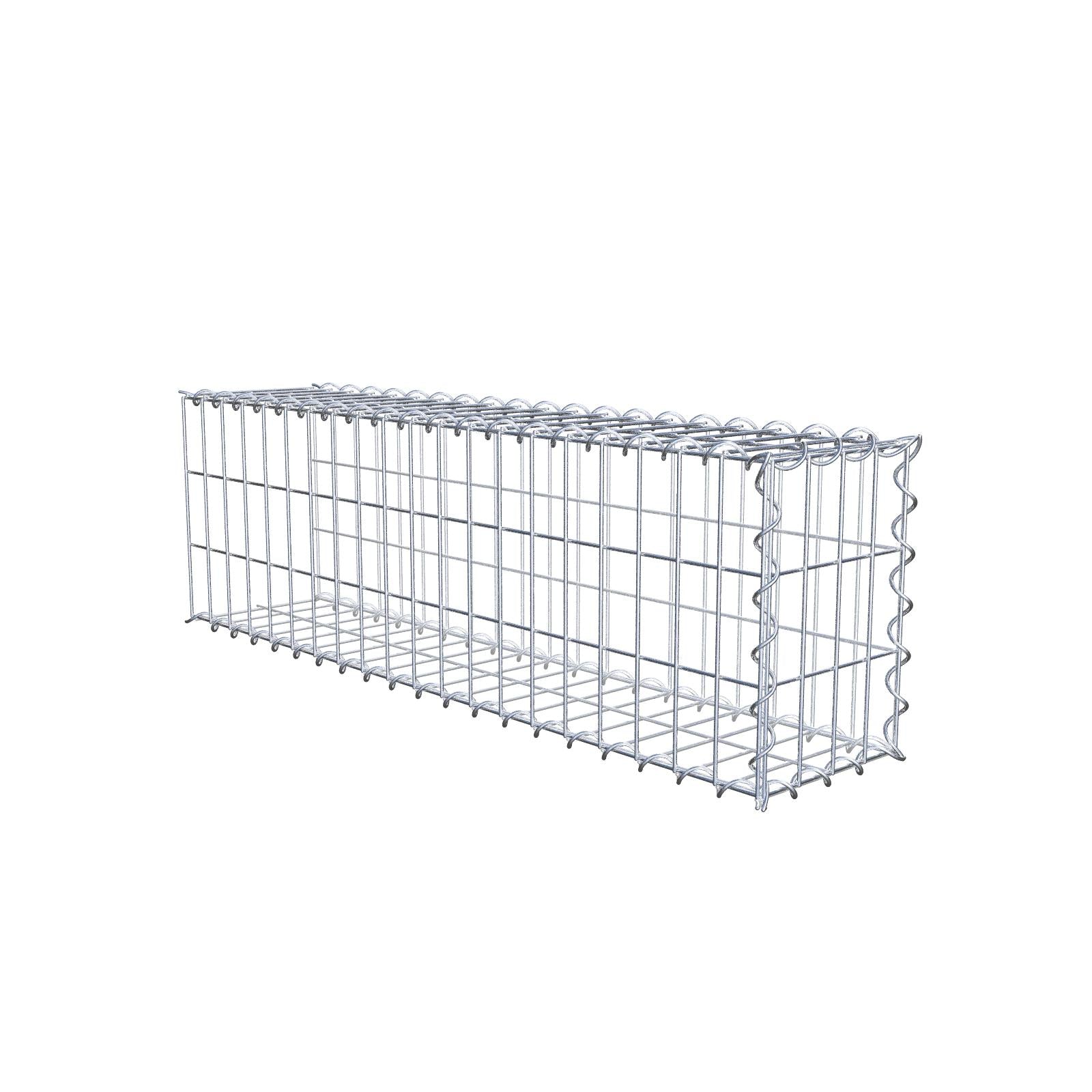 Gabião tipo 2 100 cm x 30 cm x 20 cm (C x A x P), malhagem 5 cm x 10 cm, espiral