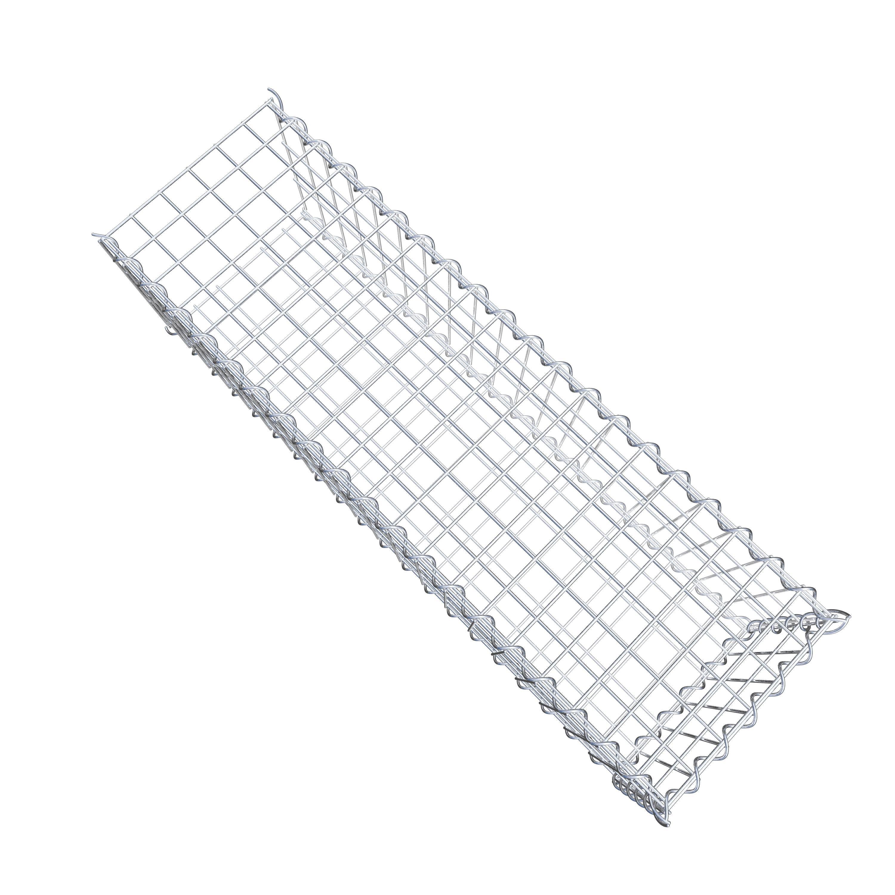 Tilläggsgabion typ 2 100 cm x 30 cm x 30 cm (L x H x D), maskstorlek 5 cm x 10 cm, spiral