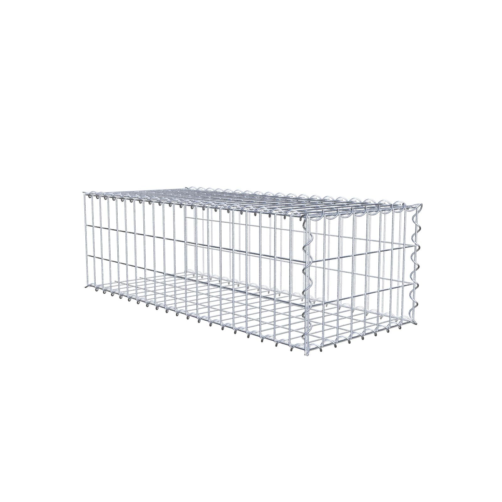 Aangegroeide schanskorf type 2 100 cm x 30 cm x 40 cm (L x H x D), maaswijdte 5 cm x 10 cm, spiraal