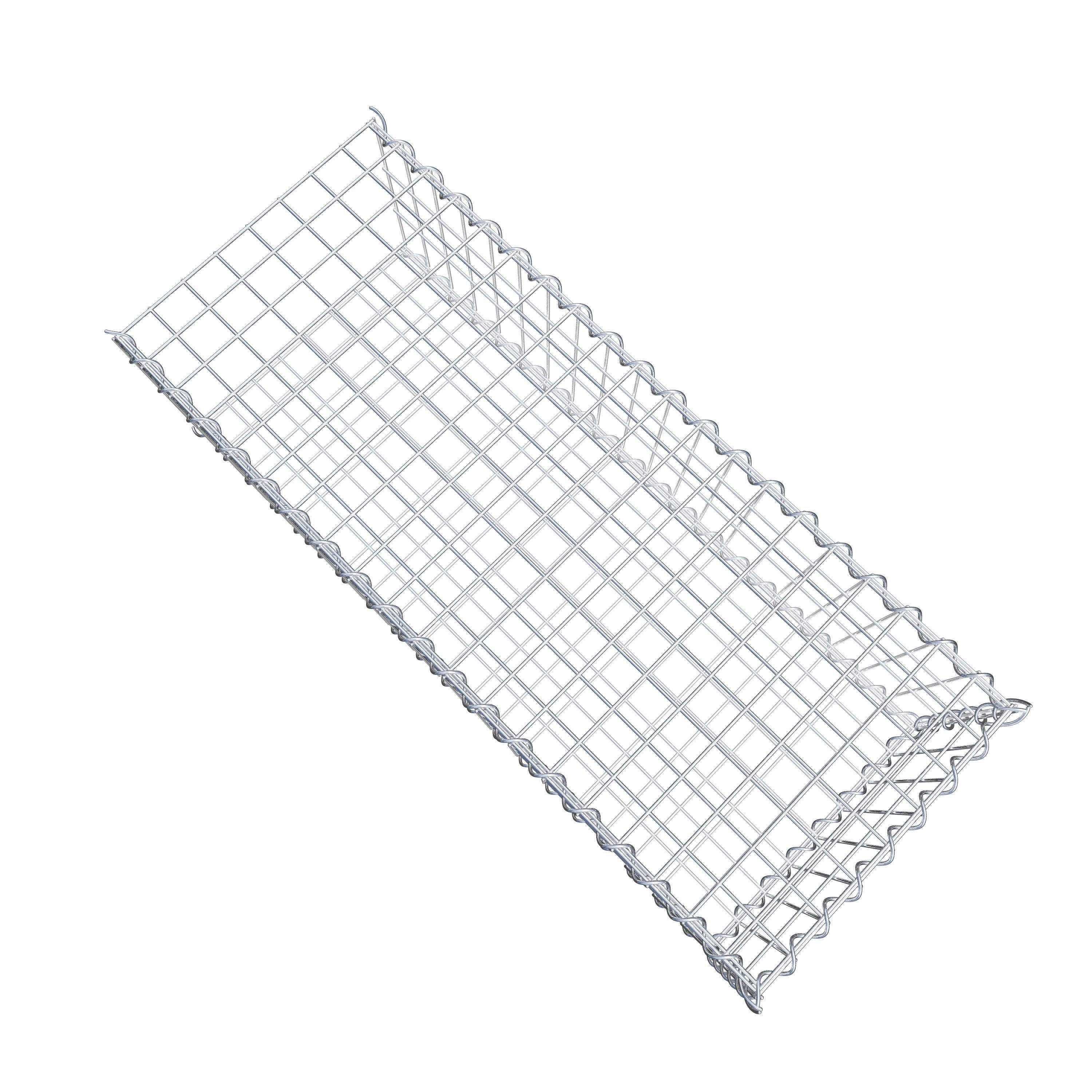 Gabion rapporté type 2 100 cm x 30 cm x 40 cm (L x H x P), mailles 5 cm x 10 cm, spirale