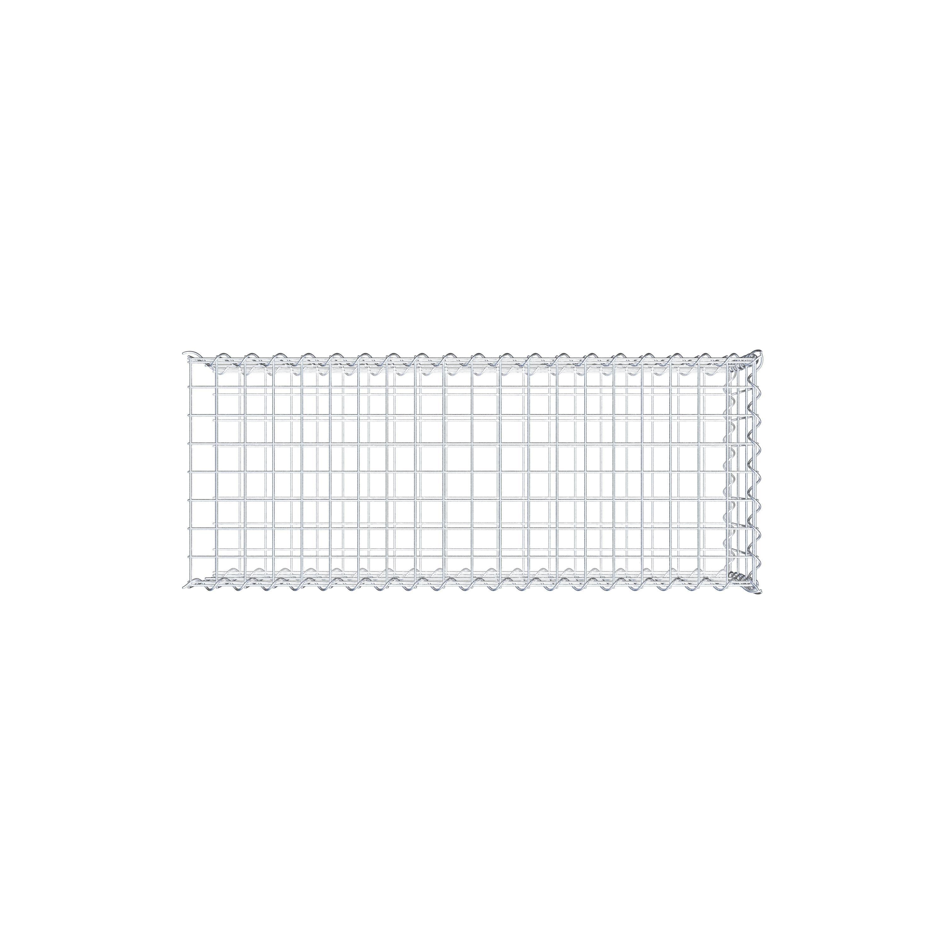 Gabion rapporté type 2 100 cm x 30 cm x 40 cm (L x H x P), mailles 5 cm x 10 cm, spirale