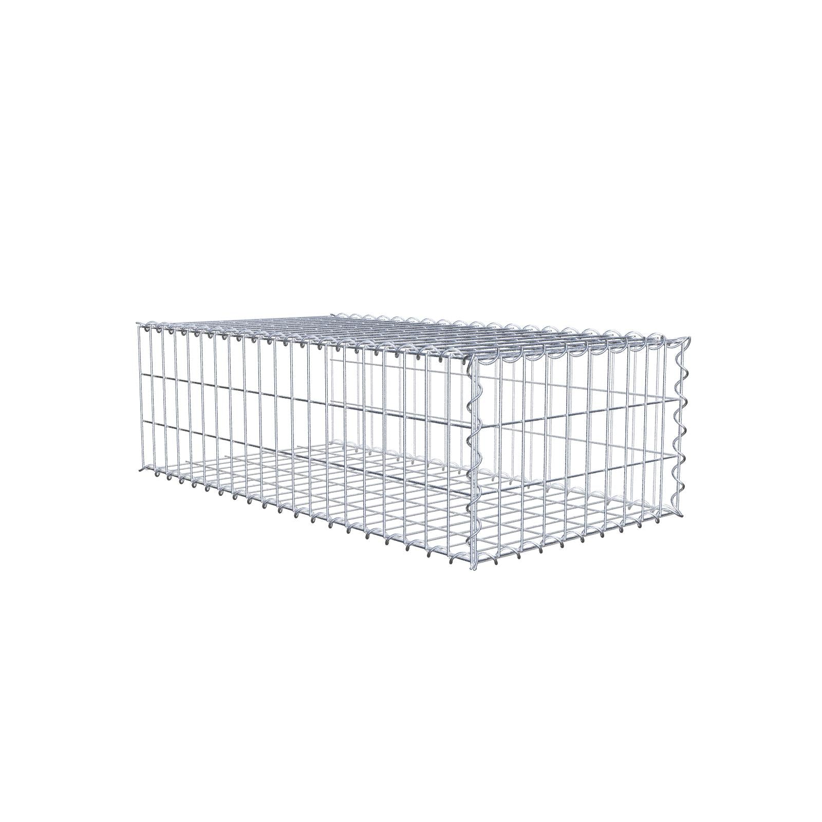 Aangegroeide schanskorf type 2 100 cm x 30 cm x 50 cm (L x H x D), maaswijdte 5 cm x 10 cm, spiraal