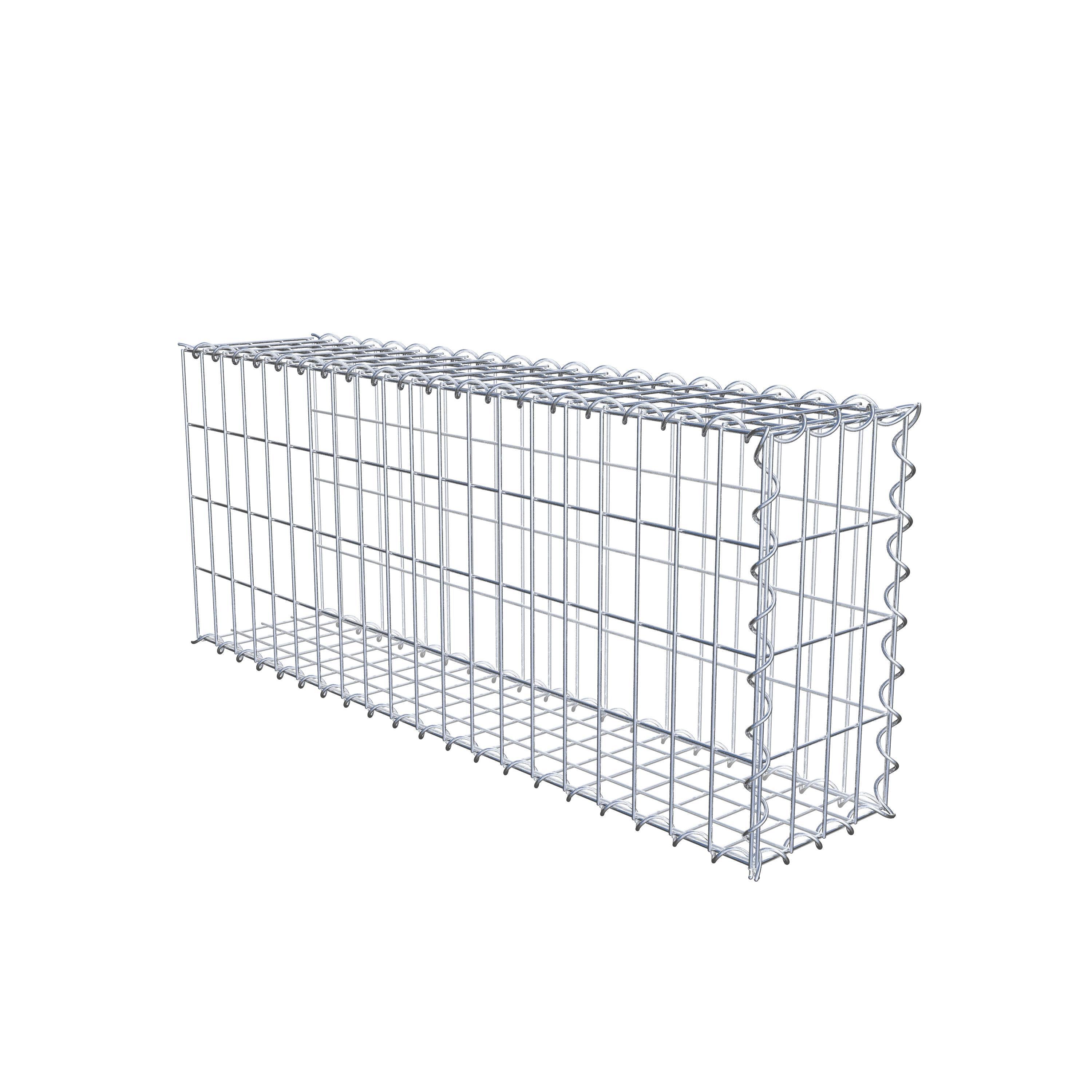 Gabion rapporté type 2 100 cm x 40 cm x 20 cm (L x H x P), mailles 5 cm x 10 cm, spirale