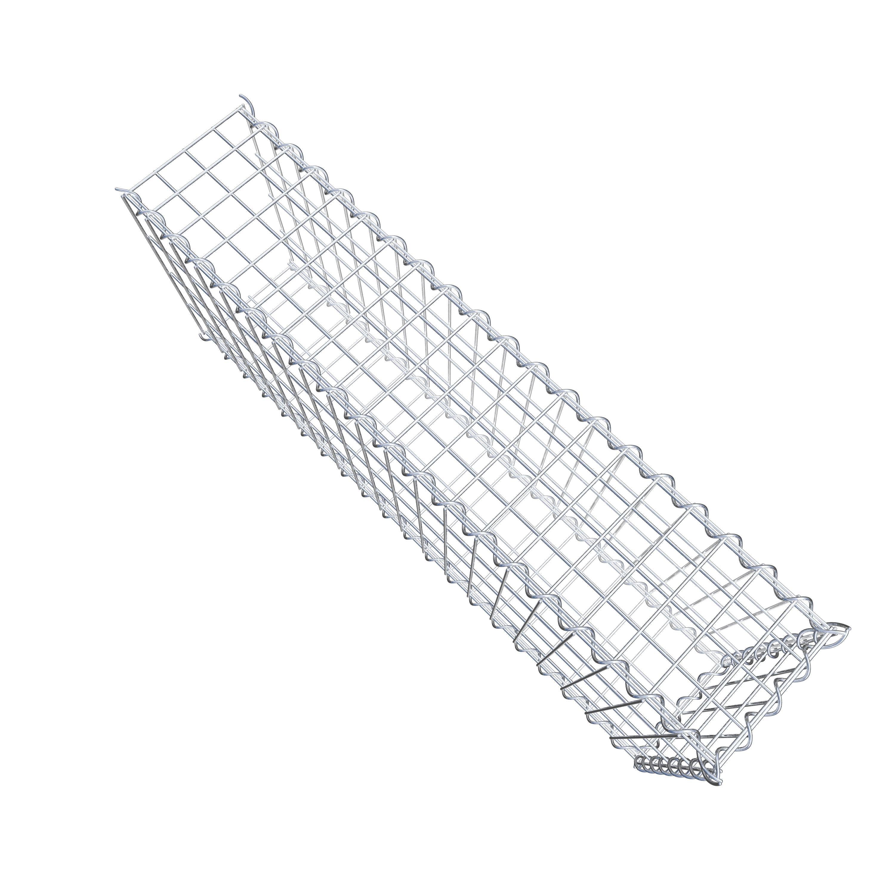 Gabion rapporté type 2 100 cm x 40 cm x 20 cm (L x H x P), mailles 5 cm x 10 cm, spirale