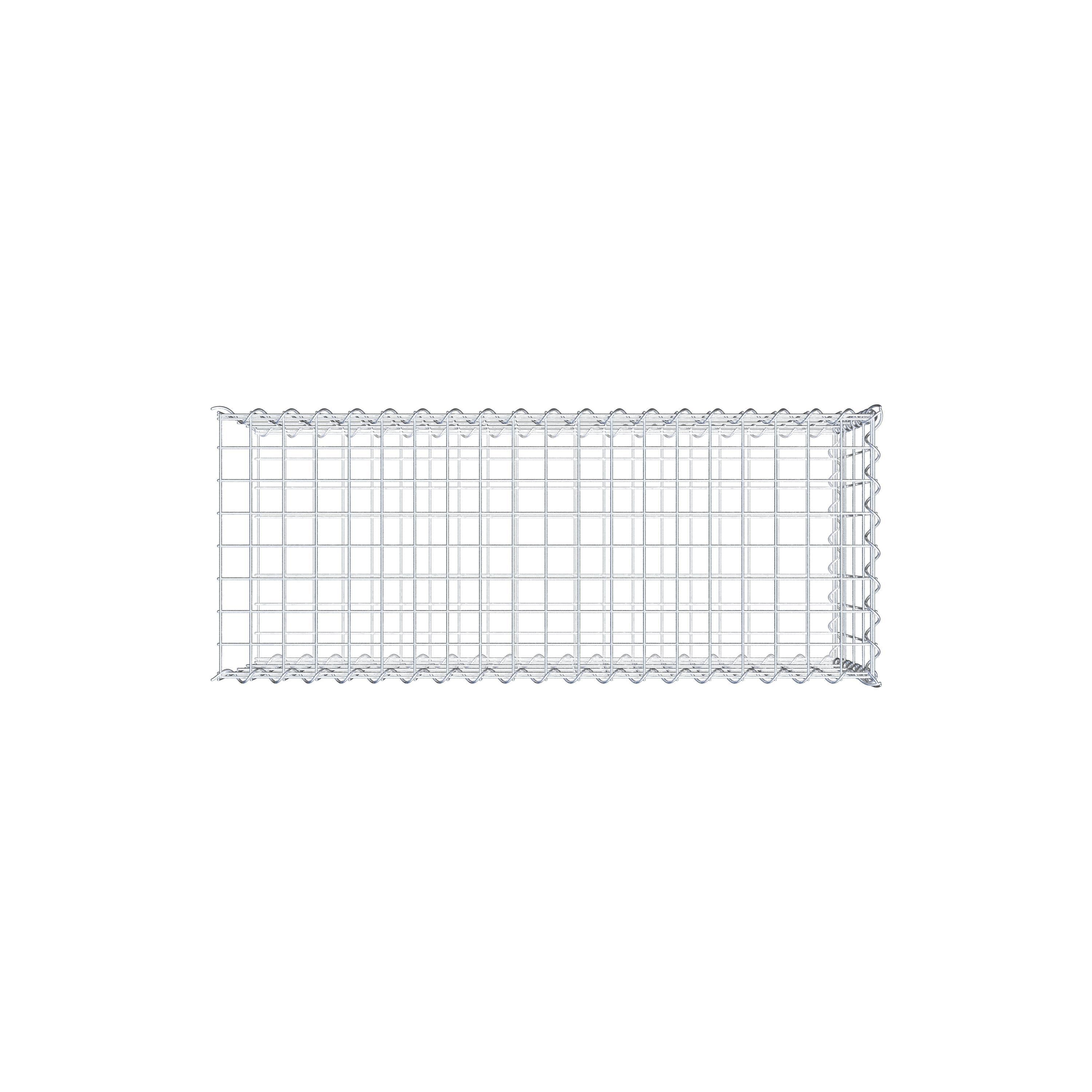 Extra gabion typ 2 100 cm x 40 cm x 40 cm (L x H x D), maskstorlek 5 cm x 10 cm, spiral