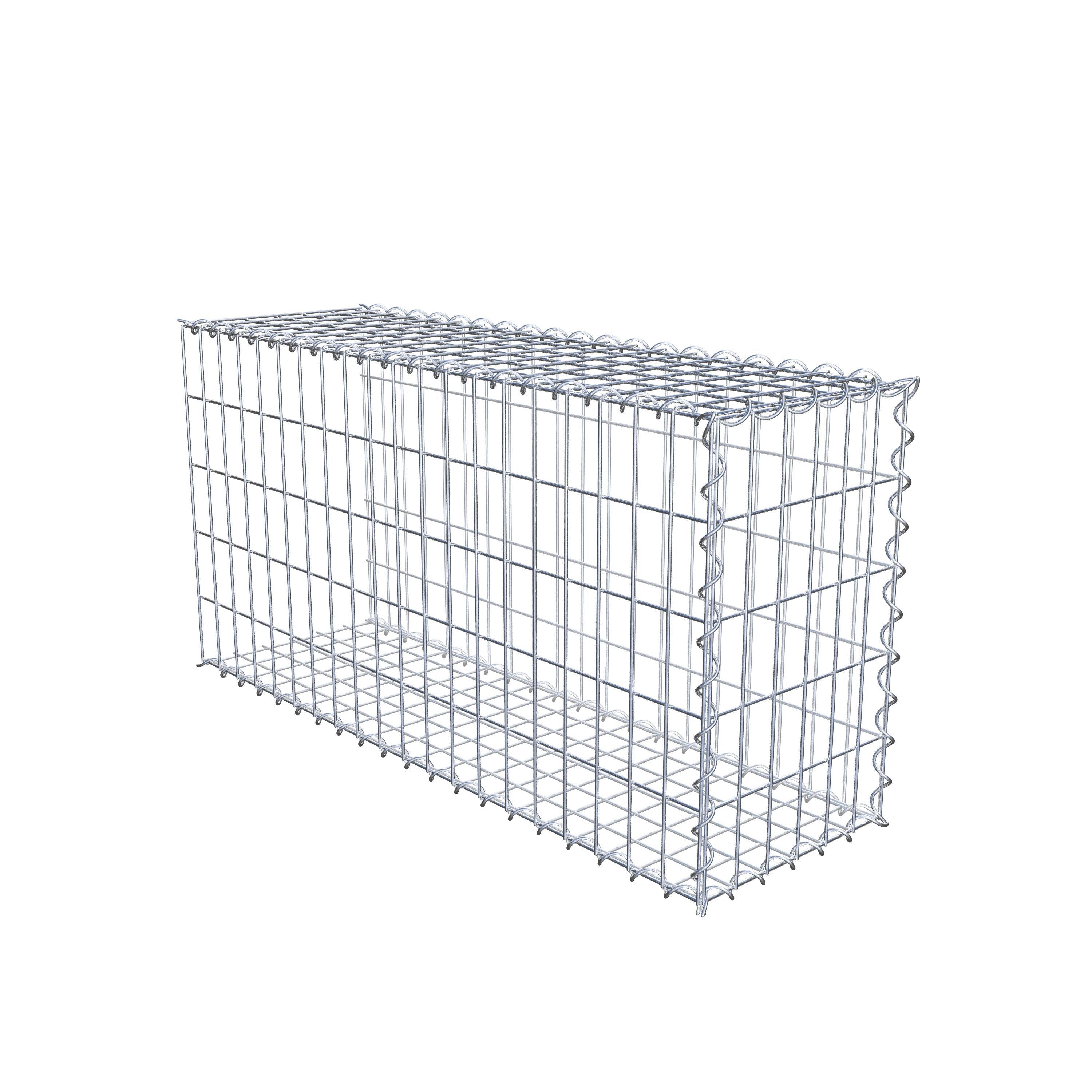 Gabion rapporté type 2 100 cm x 50 cm x 30 cm (L x H x P), mailles 5 cm x 10 cm, spirale