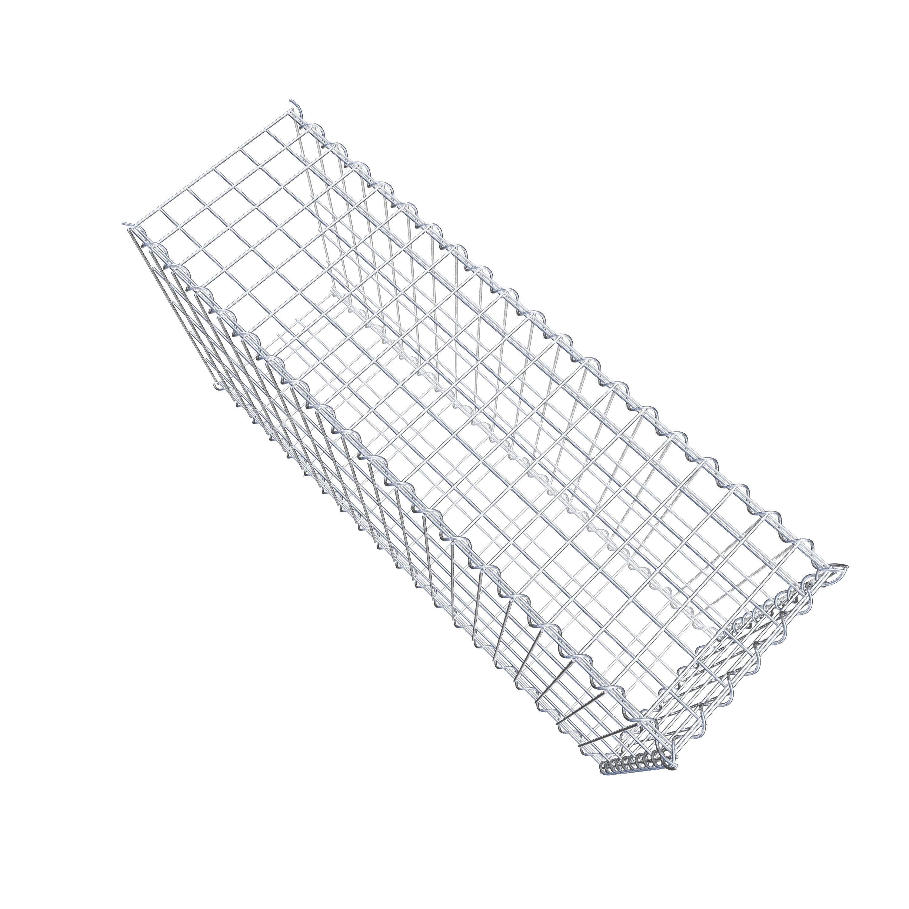 Gabion rapporté type 2 100 cm x 50 cm x 30 cm (L x H x P), mailles 5 cm x 10 cm, spirale