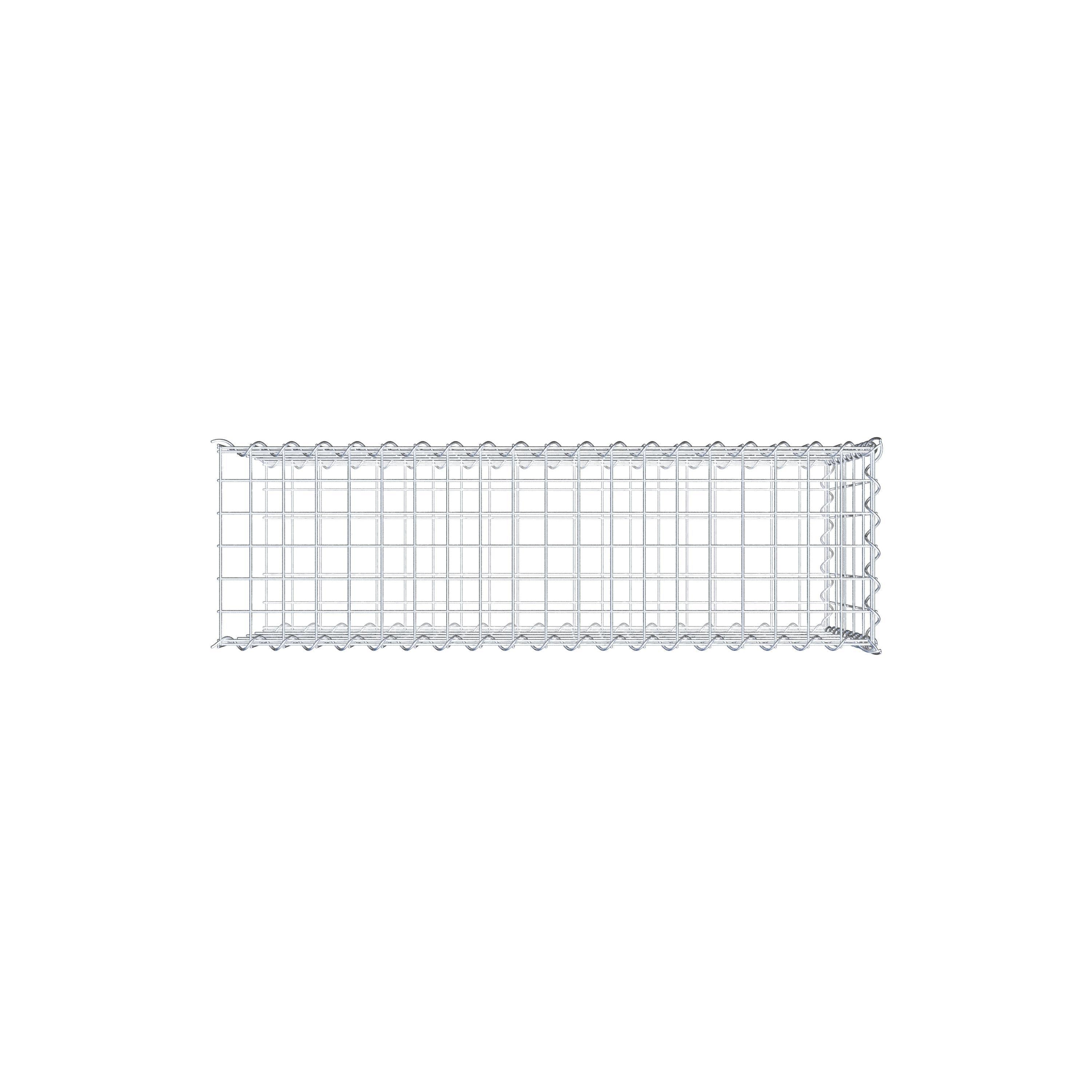 Grown-on gabion type 2 100 cm x 50 cm x 30 cm (L x H x D), mesh size 5 cm x 10 cm, spiral