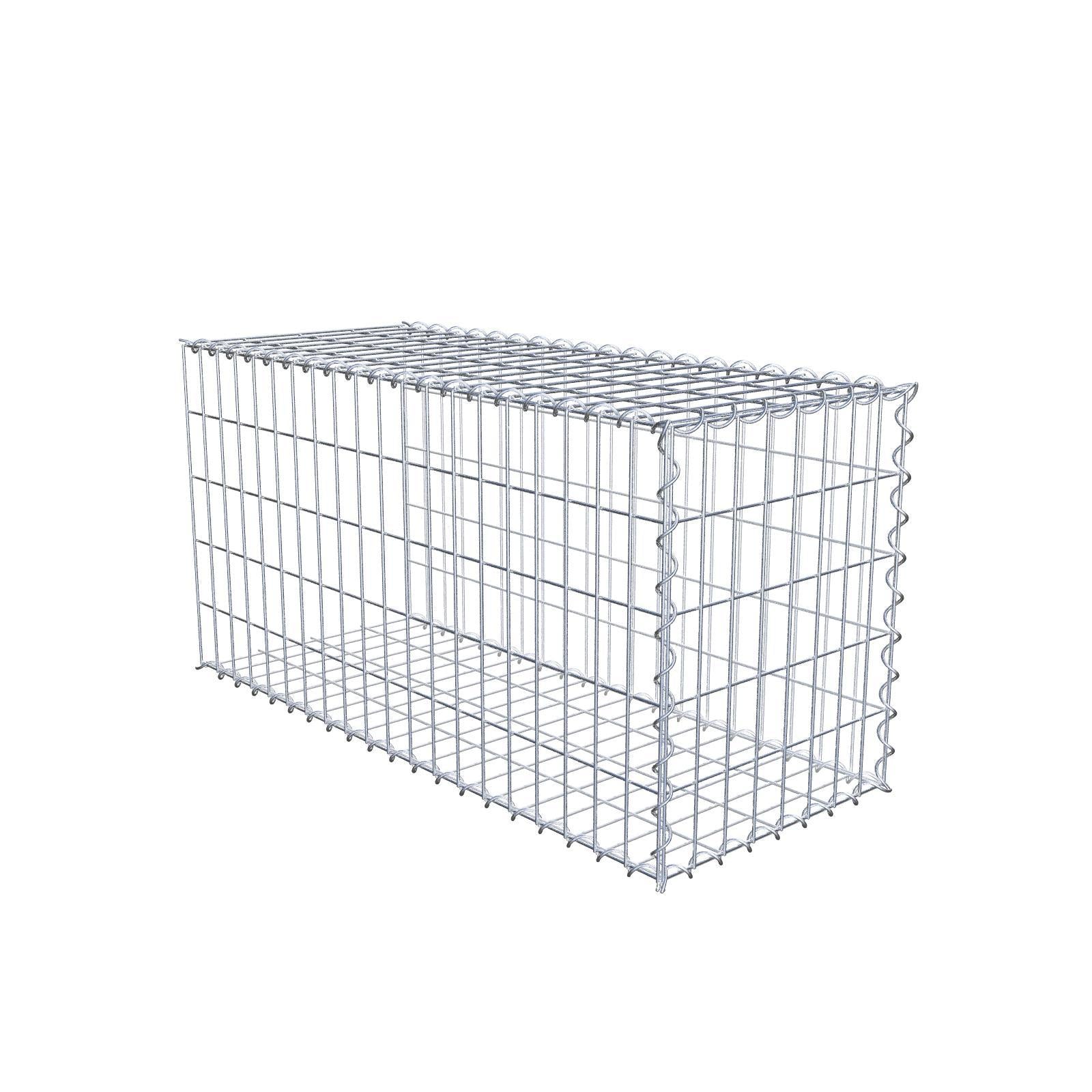 Gabião tipo 2 100 cm x 50 cm x 40 cm (C x A x P), malhagem 5 cm x 10 cm, espiral