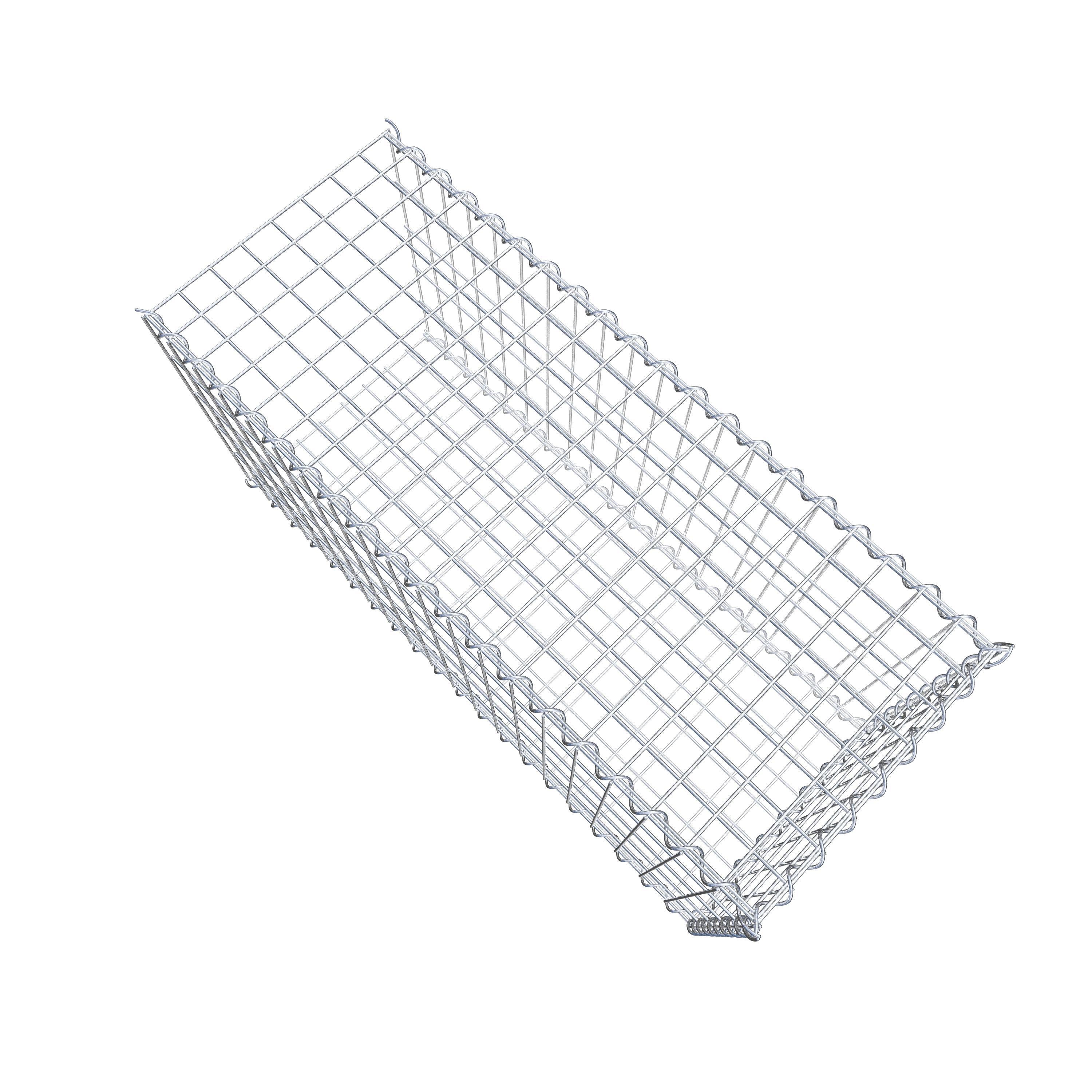 Gabion rapporté type 2 100 cm x 50 cm x 40 cm (L x H x P), mailles 5 cm x 10 cm, spirale