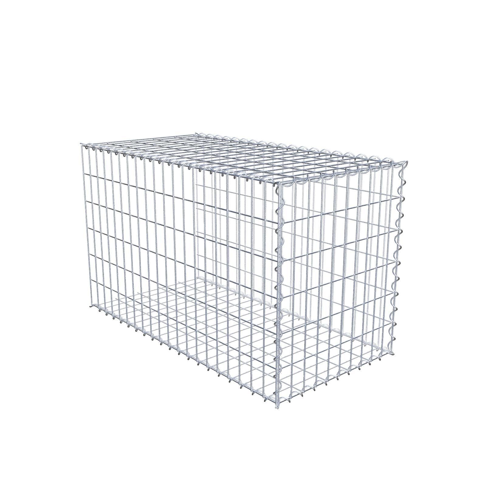Gabião tipo 2 100 cm x 60 cm x 50 cm (C x A x P), malhagem 5 cm x 10 cm, espiral