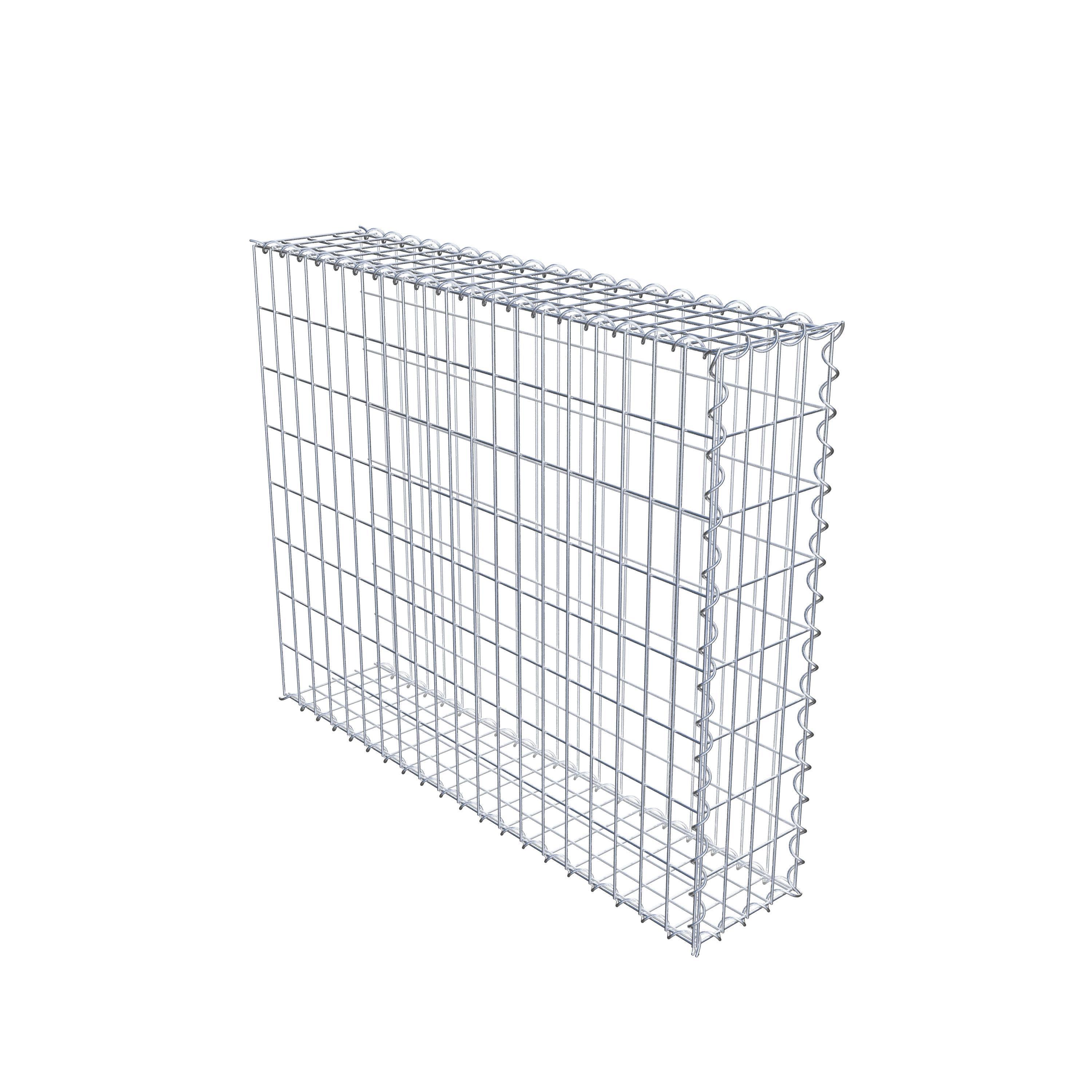 Gabion rapporté type 2 100 cm x 80 cm x 20 cm (L x H x P), mailles 5 cm x 10 cm, spirale