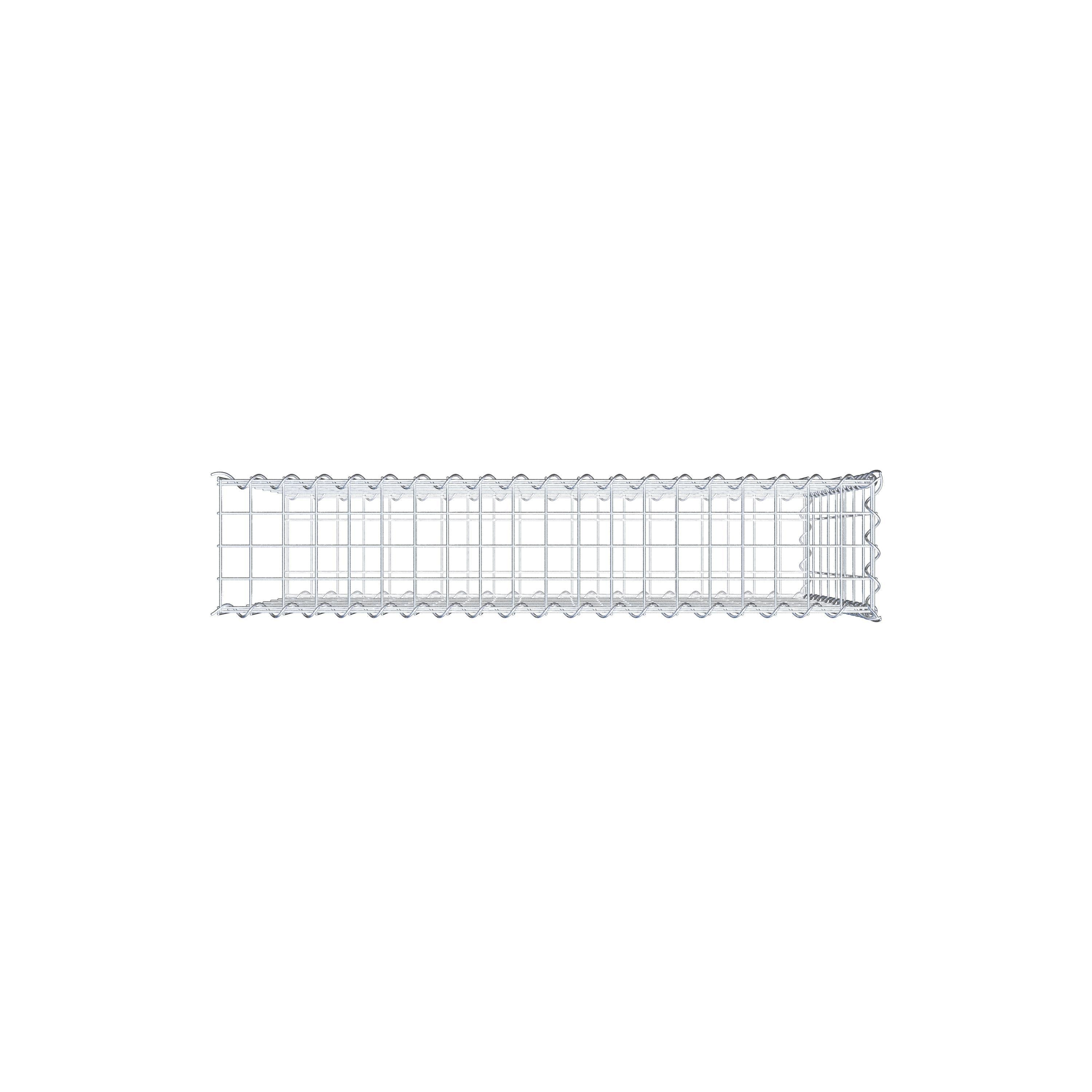 Gabion rapporté type 2 100 cm x 80 cm x 20 cm (L x H x P), mailles 5 cm x 10 cm, spirale