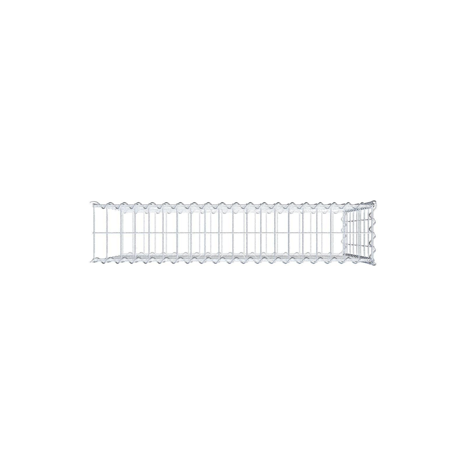 Extra gabion typ 2 100 cm x 80 cm x 20 cm (L x H x D), maskstorlek 5 cm x 10 cm, spiral