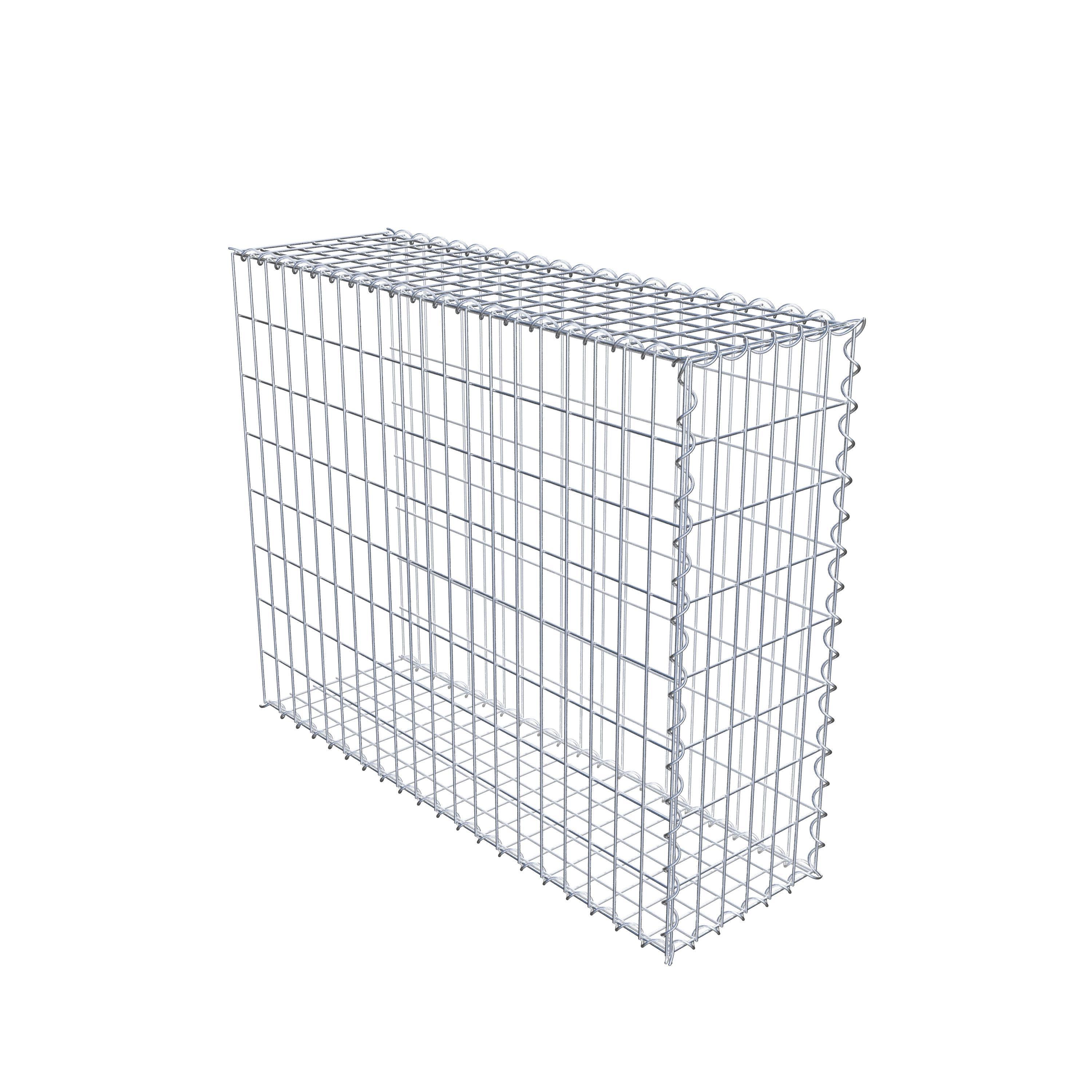 Gabion rapporté type 2 100 cm x 80 cm x 30 cm (L x H x P), mailles 5 cm x 10 cm, spirale