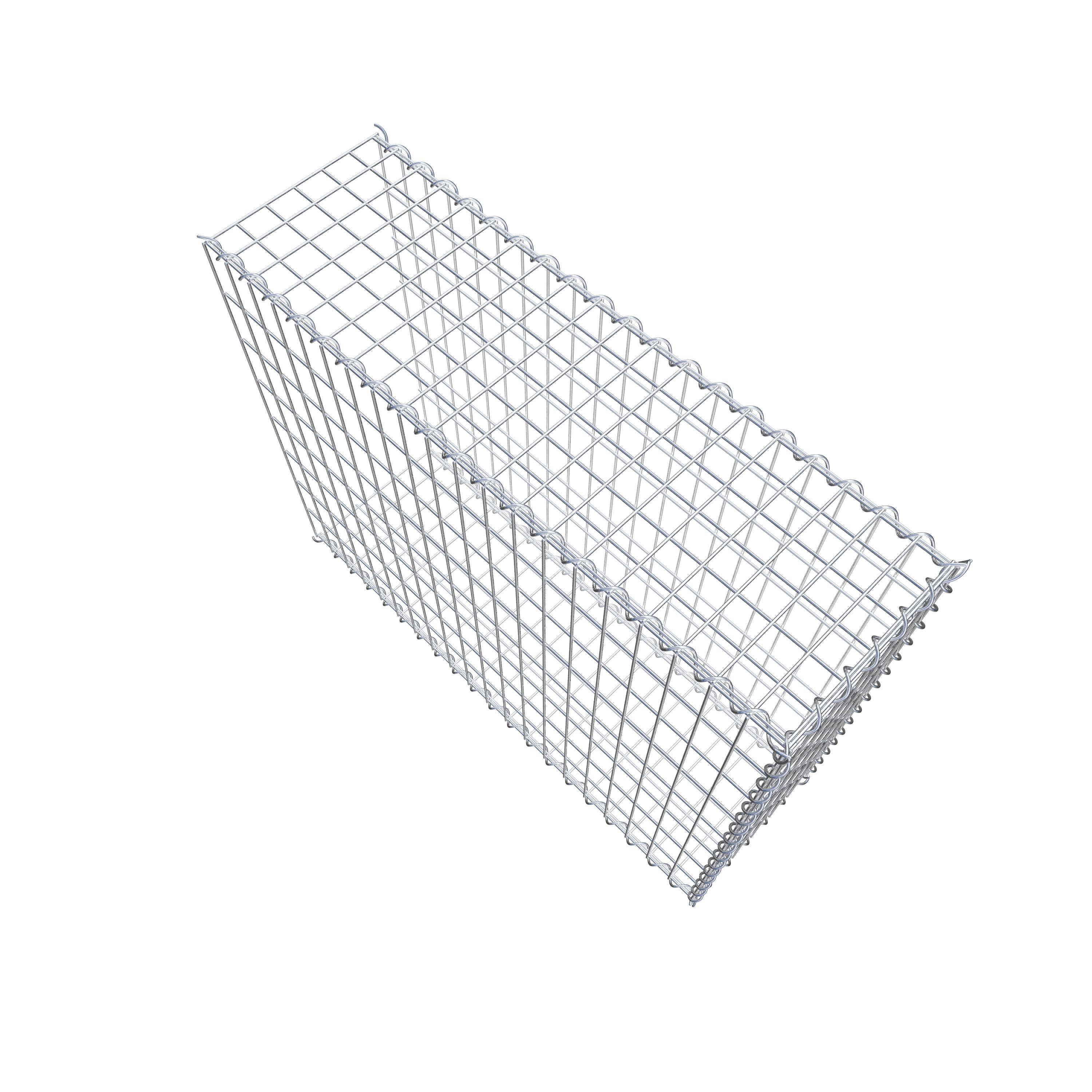 Gabion rapporté type 2 100 cm x 80 cm x 30 cm (L x H x P), mailles 5 cm x 10 cm, spirale