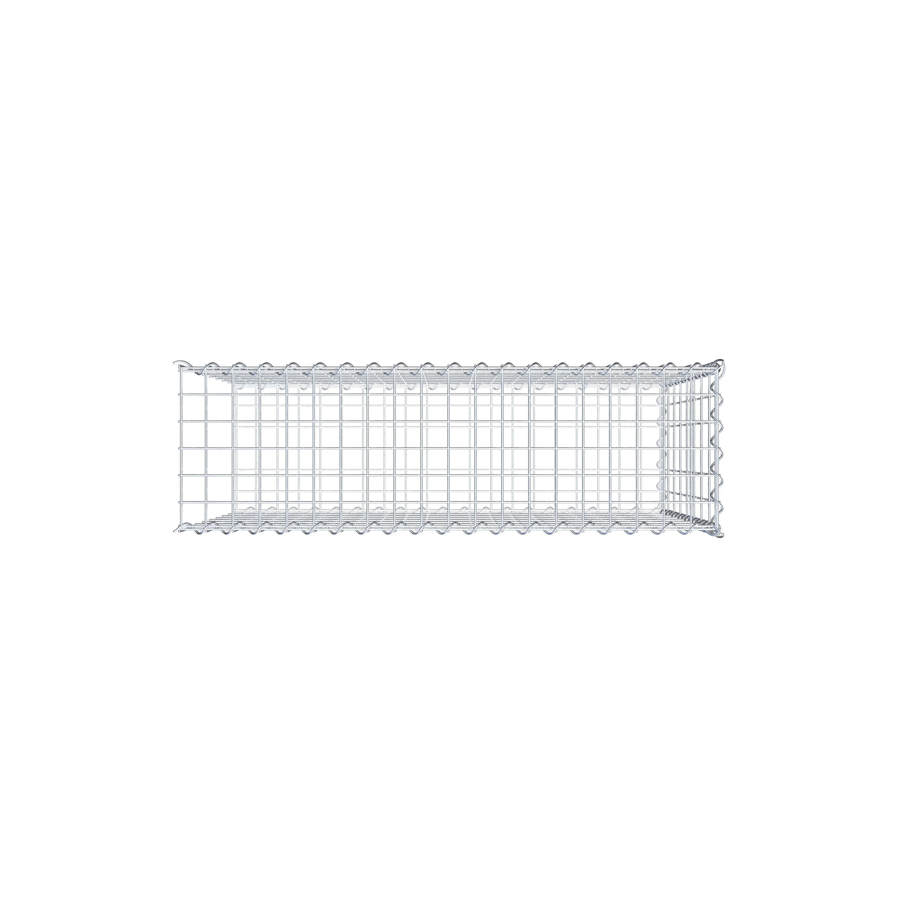 Grown-on gabion type 2 100 cm x 80 cm x 30 cm (L x H x D), mesh size 5 cm x 10 cm, spiral