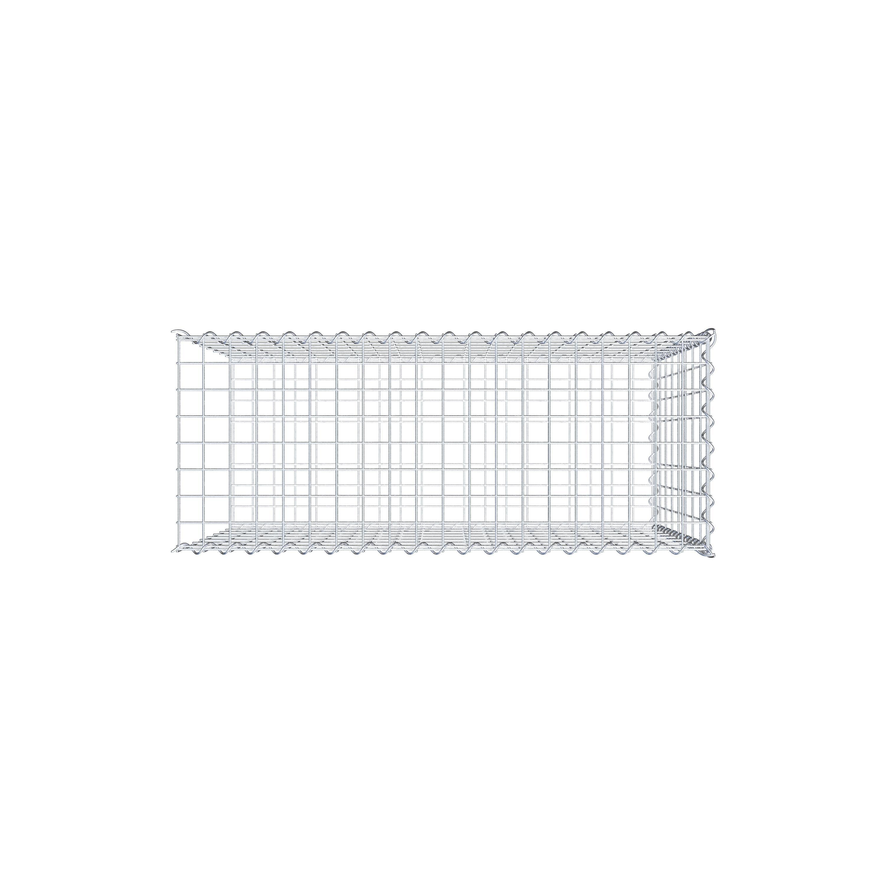 Gabion rapporté type 2 100 cm x 80 cm x 40 cm (L x H x P), mailles 5 cm x 10 cm, spirale