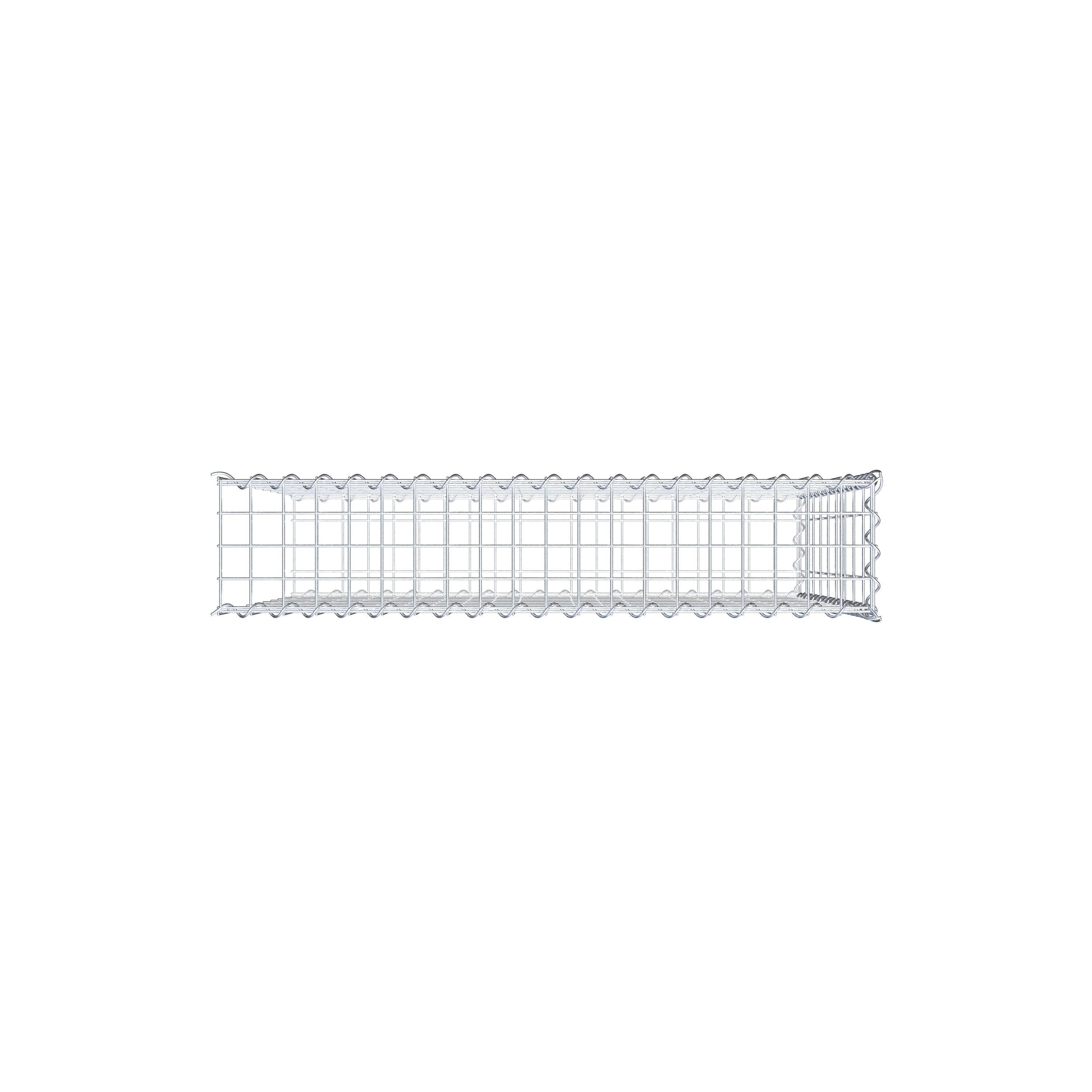 Add-on schanskorf type 2 100 cm x 90 cm x 20 cm (L x H x D), maaswijdte 5 cm x 10 cm, spiraalvormig