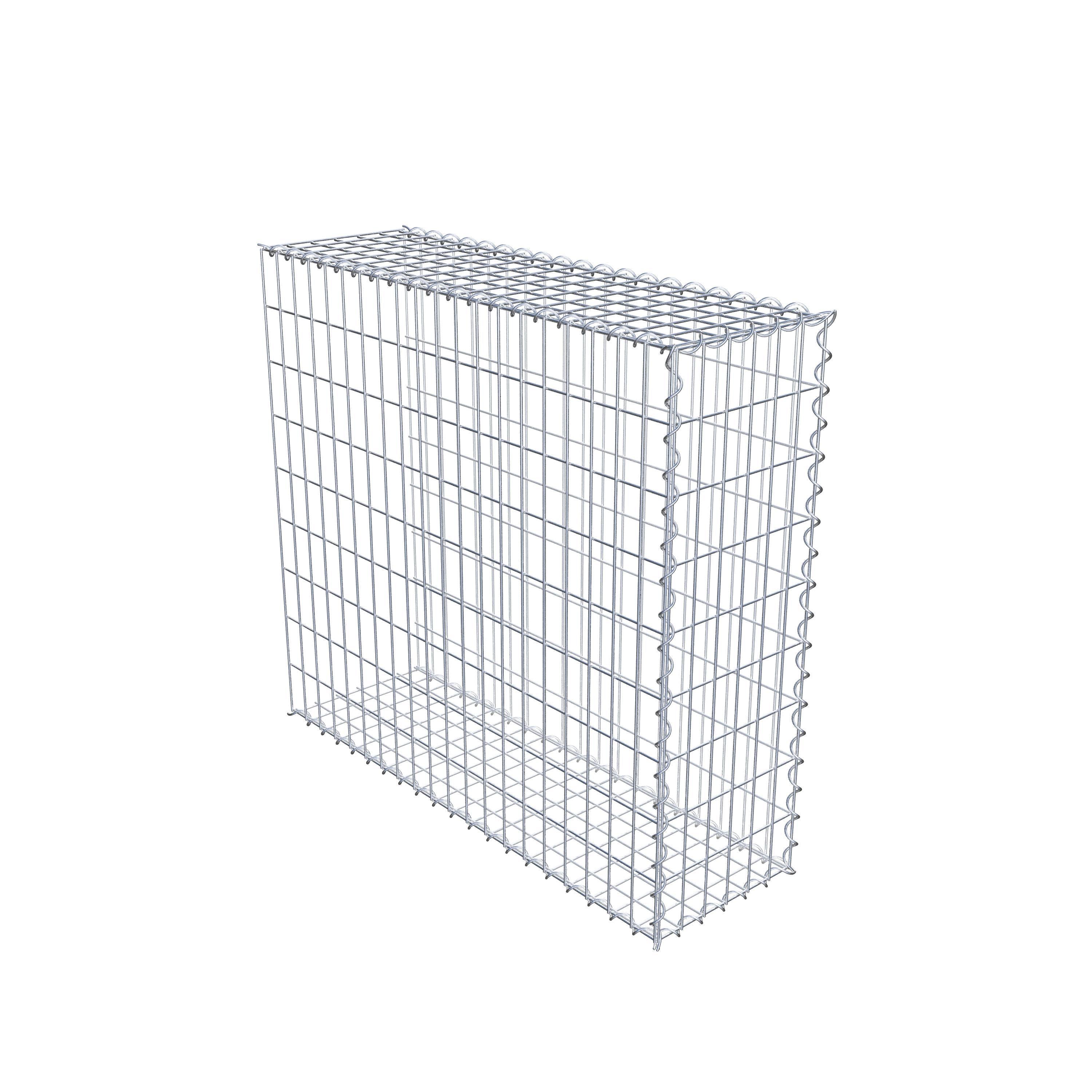 Gabion rapporté type 2 100 cm x 90 cm x 30 cm (L x H x P), mailles 5 cm x 10 cm, spirale