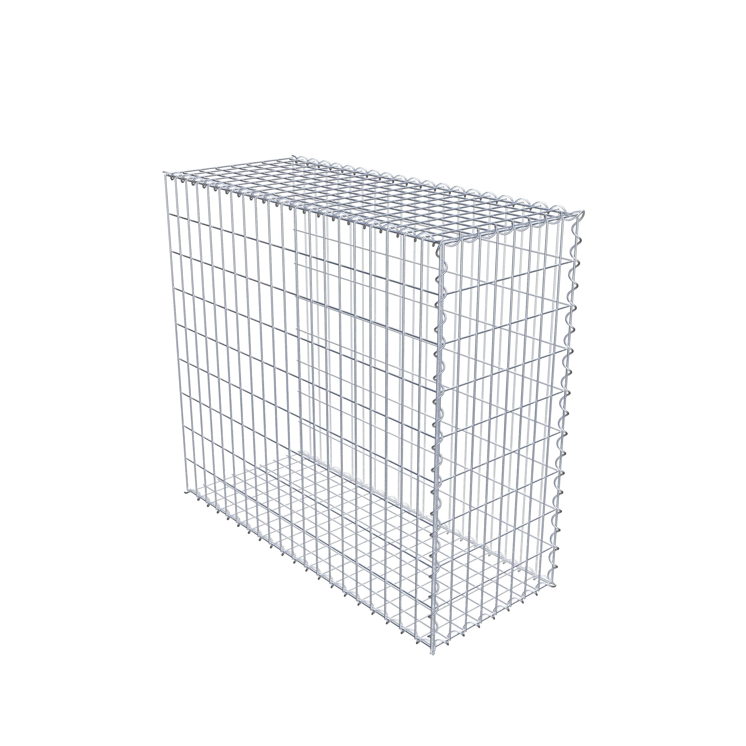 Gabion rapporté type 2 100 cm x 90 cm x 40 cm (L x H x P), mailles 5 cm x 10 cm, spirale