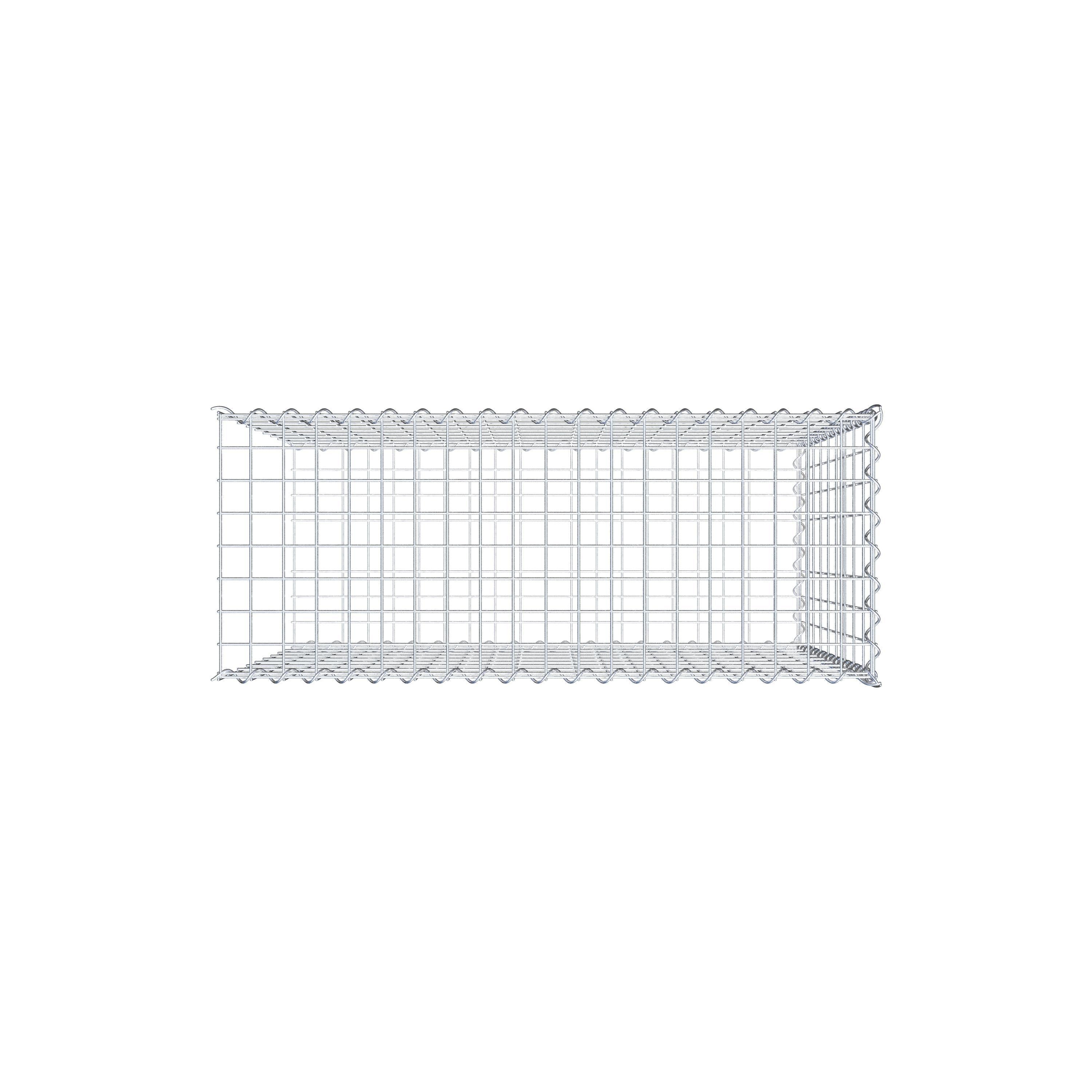 Gabion rapporté type 2 100 cm x 90 cm x 40 cm (L x H x P), mailles 5 cm x 10 cm, spirale