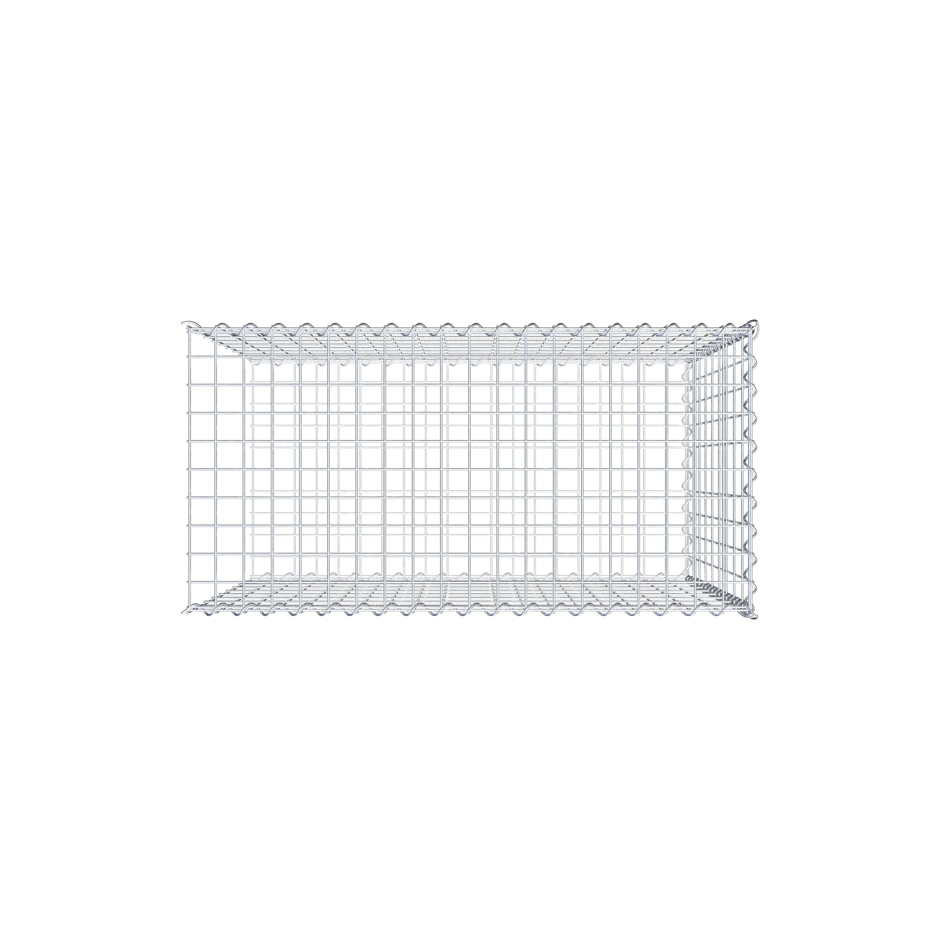 Grown-on gabion type 2 100 cm x 90 cm x 50 cm (L x H x D), mesh size 5 cm x 10 cm, spiral