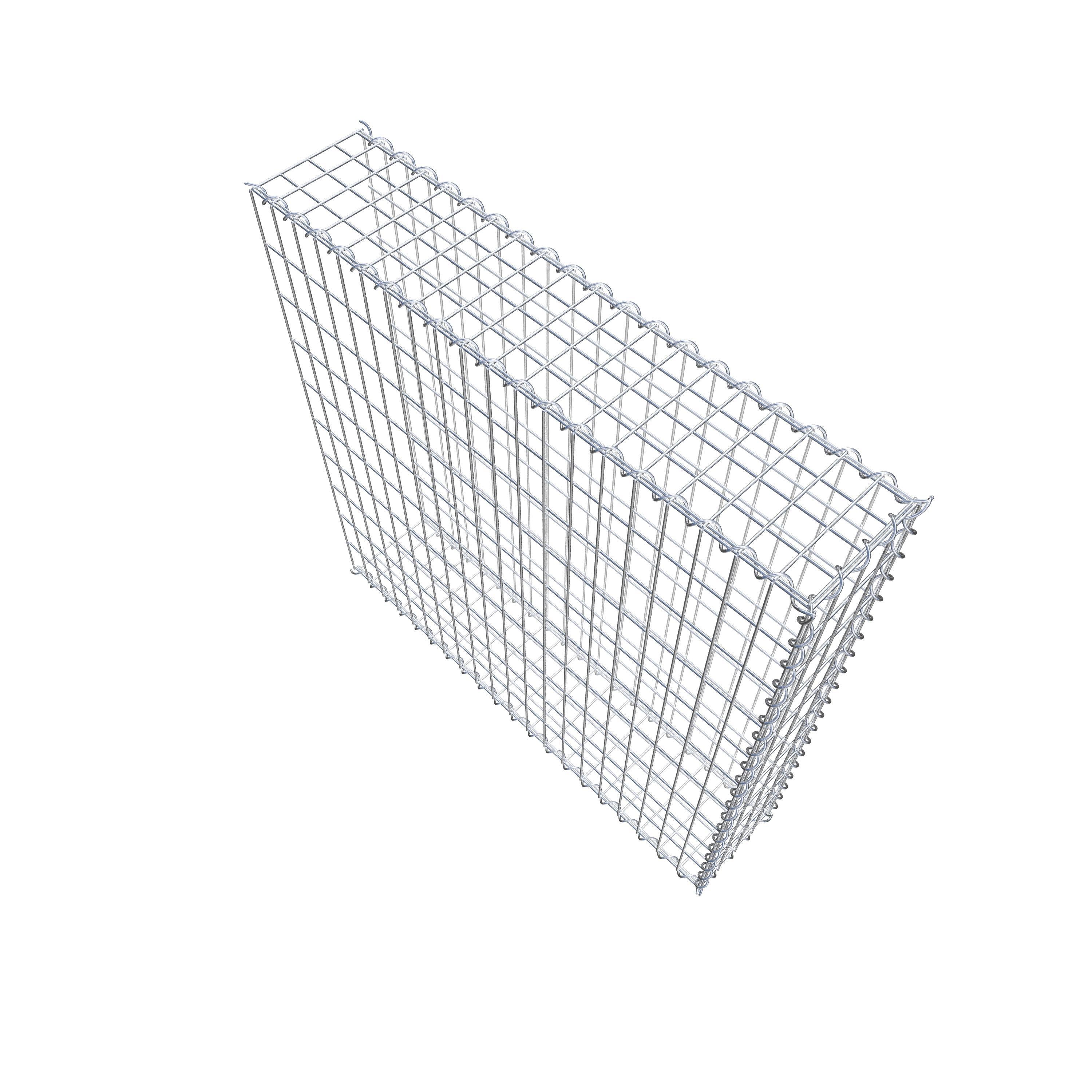 Gabion rapporté type 2 100 cm x 100 cm x 20 cm (L x H x P), mailles 5 cm x 10 cm, spirale