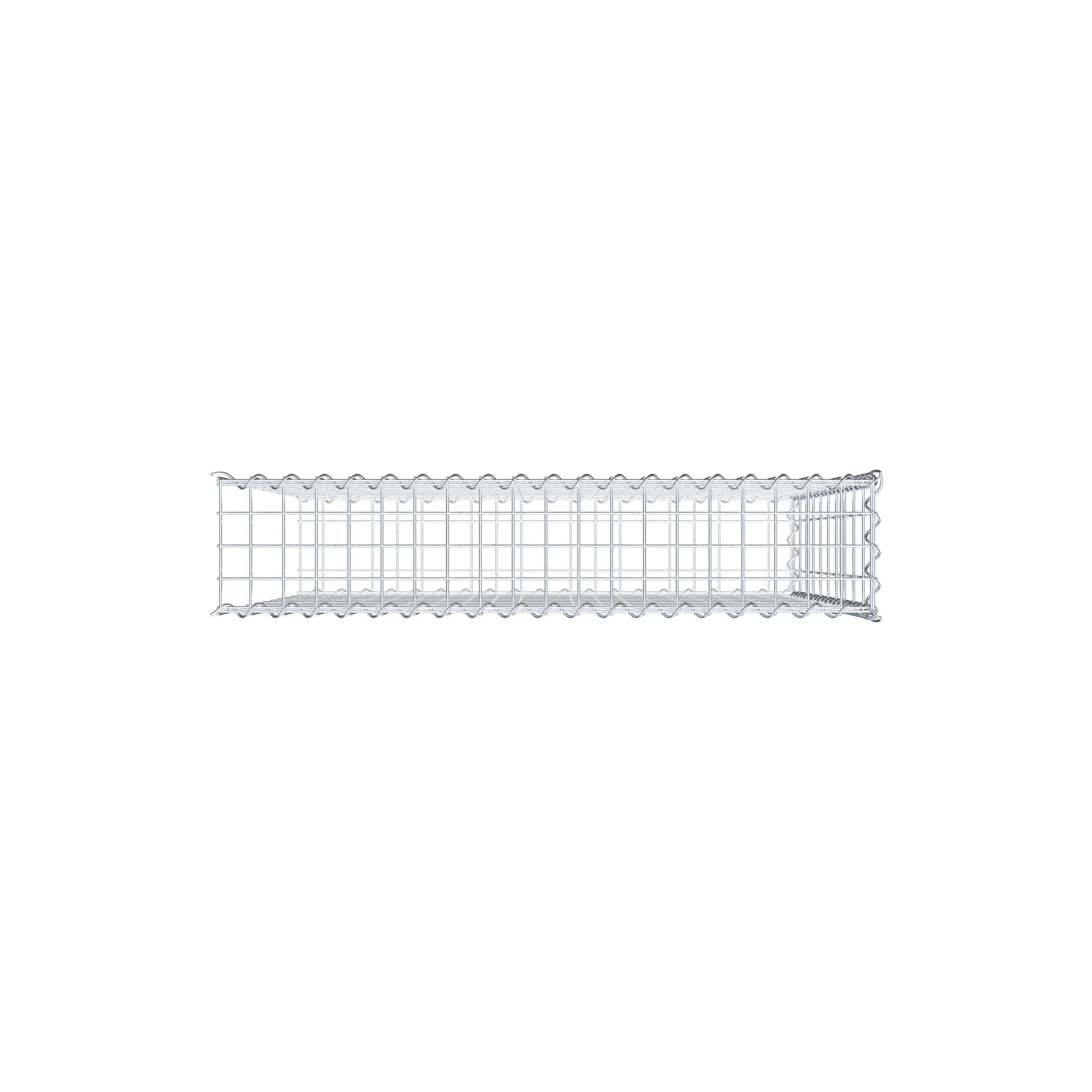 Add-on schanskorf type 2 100 cm x 100 cm x 20 cm (L x H x D), maaswijdte 5 cm x 10 cm, spiraalvormig