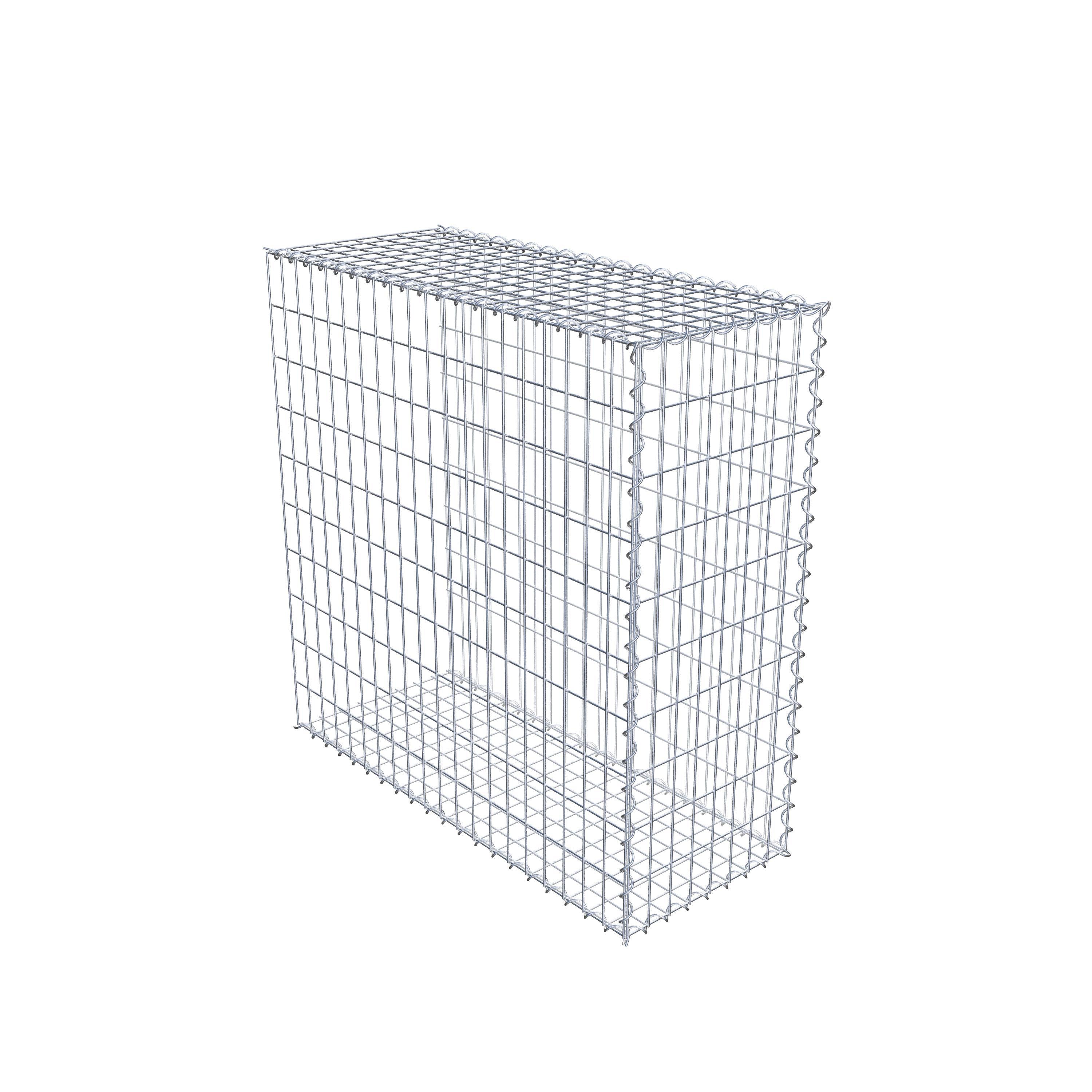 Gabion rapporté type 2 100 cm x 100 cm x 40 cm (L x H x P), mailles 5 cm x 10 cm, spirale