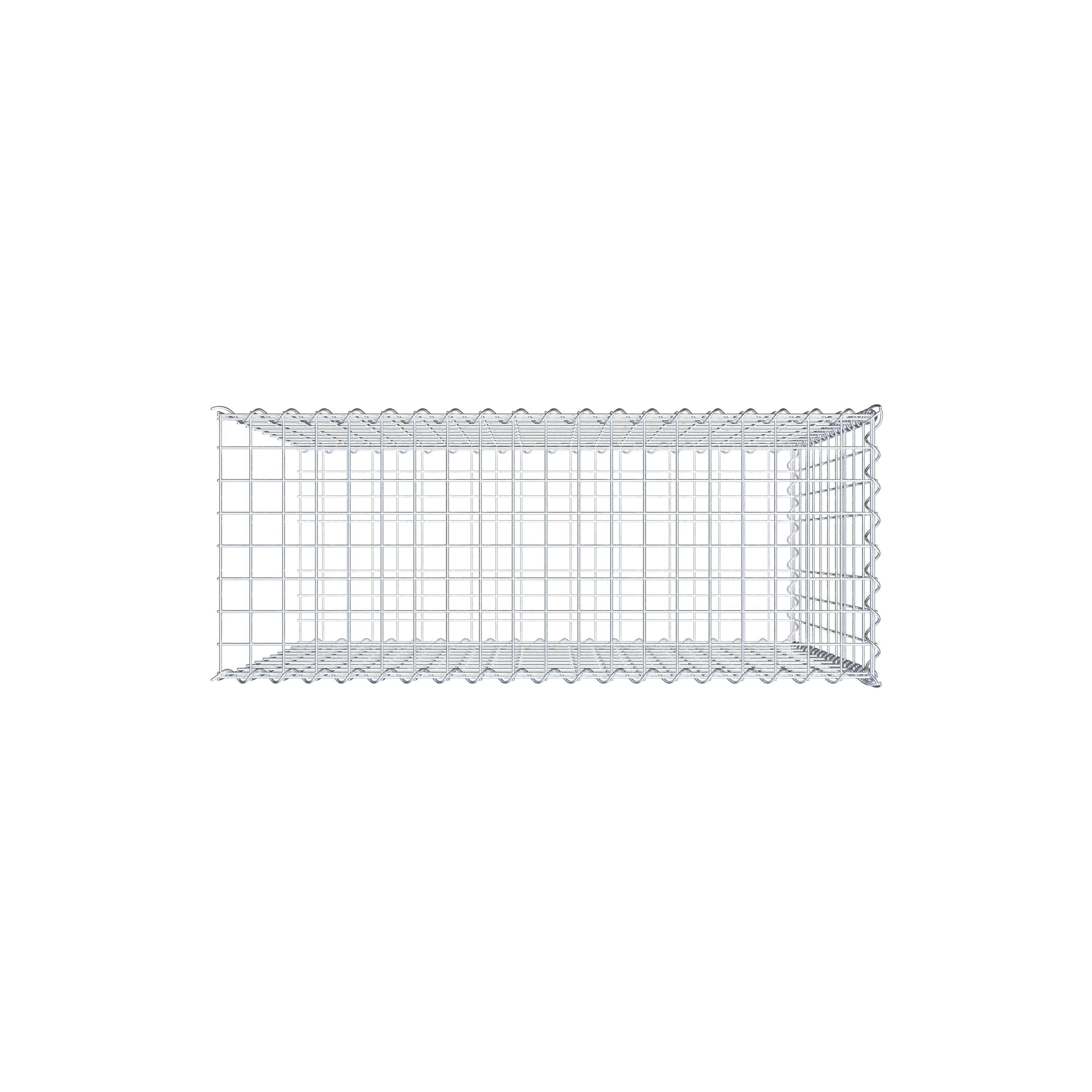 Extra gabion typ 2 100 cm x 100 cm x 40 cm (L x H x D), maskstorlek 5 cm x 10 cm, spiral