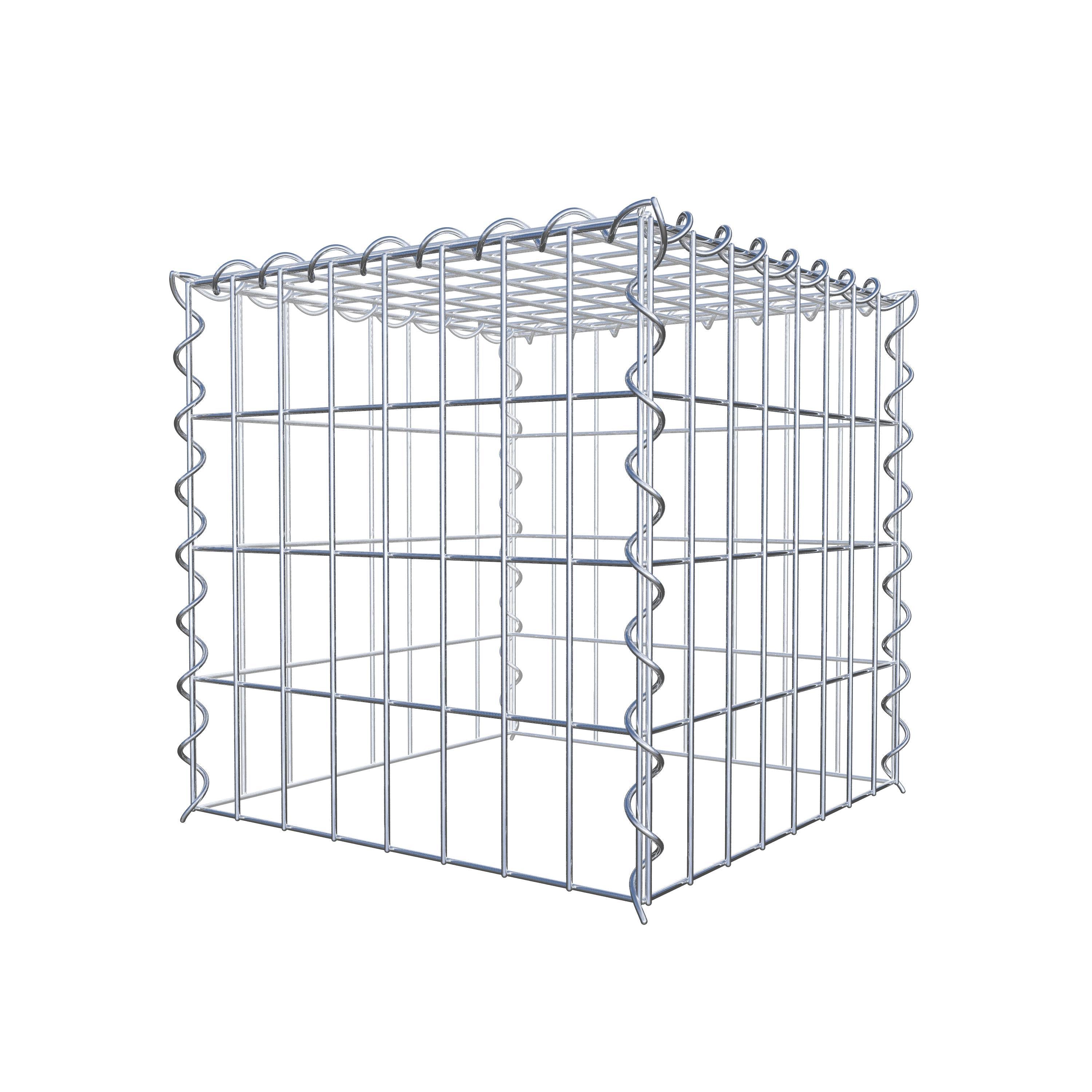 Add-on schanskorf type 3 40 cm x 40 cm x 40 cm (L x H x D), maaswijdte 5 cm x 10 cm, spiraalvormig