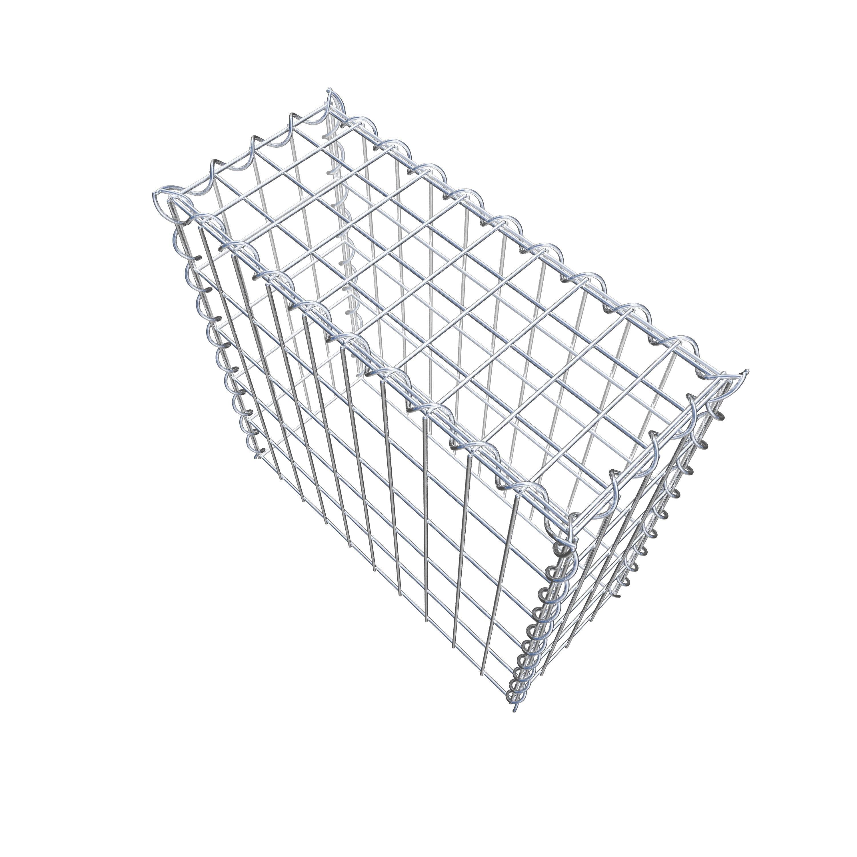 Opvokset gabion type 3 50 cm x 50 cm x 20 cm (L x H x D), maskestørrelse 5 cm x 10 cm, spiral