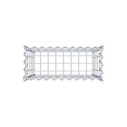 Gabião tipo 3 50 cm x 50 cm x 20 cm (C x A x P), malhagem 5 cm x 10 cm, espiral