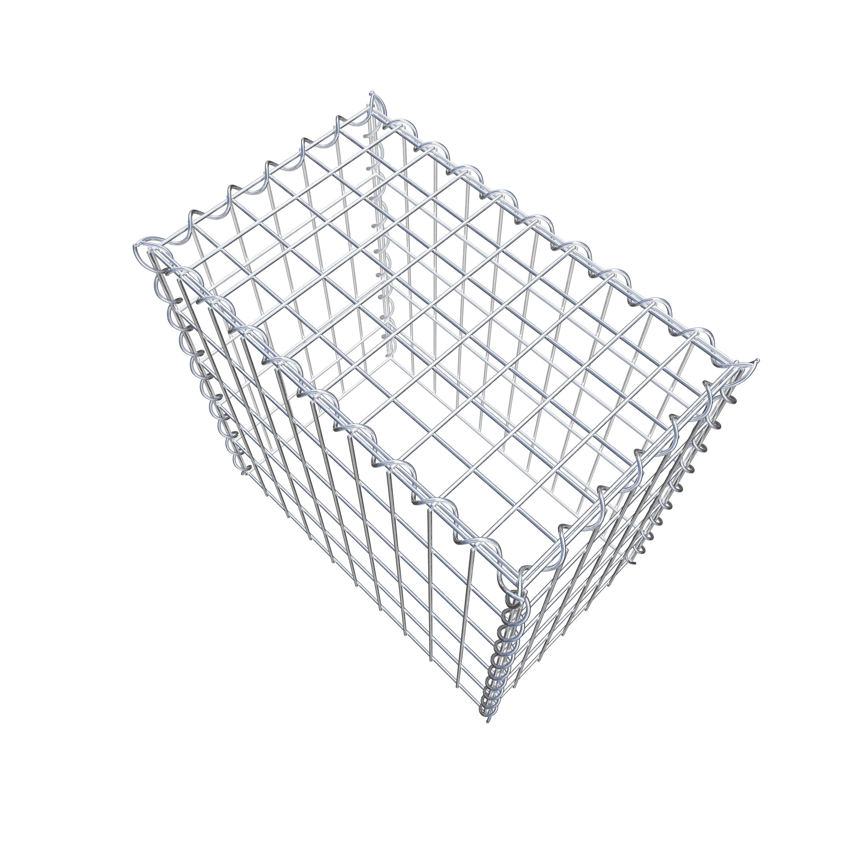 Grown-on gabion type 3 50 cm x 50 cm x 30 cm (L x H x D), mesh size 5 cm x 10 cm, spiral