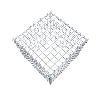 Gabião tipo 3 50 cm x 50 cm x 50 cm (C x A x P), malhagem 5 cm x 10 cm, espiral