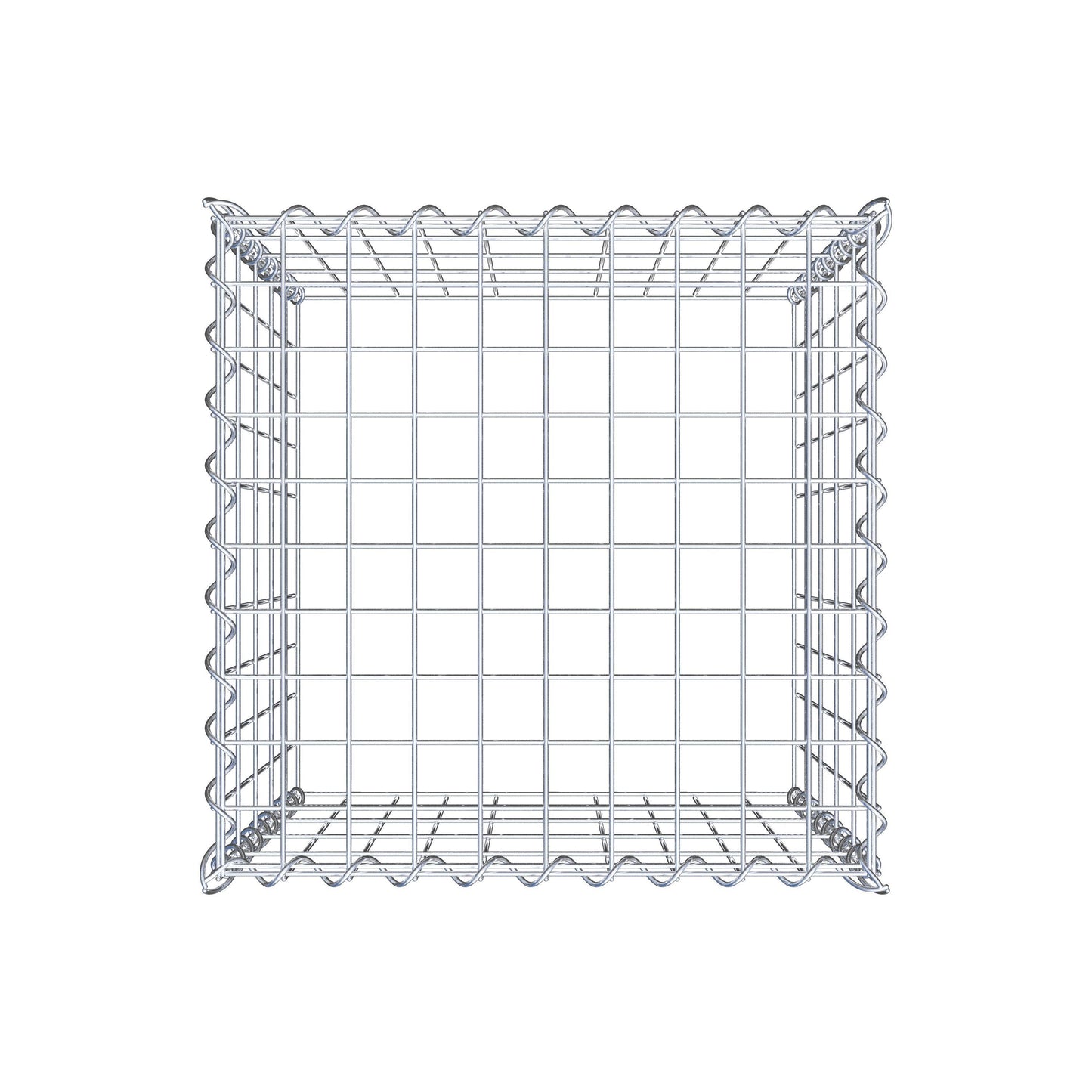 Gabião tipo 3 50 cm x 50 cm x 50 cm (C x A x P), malhagem 5 cm x 10 cm, espiral