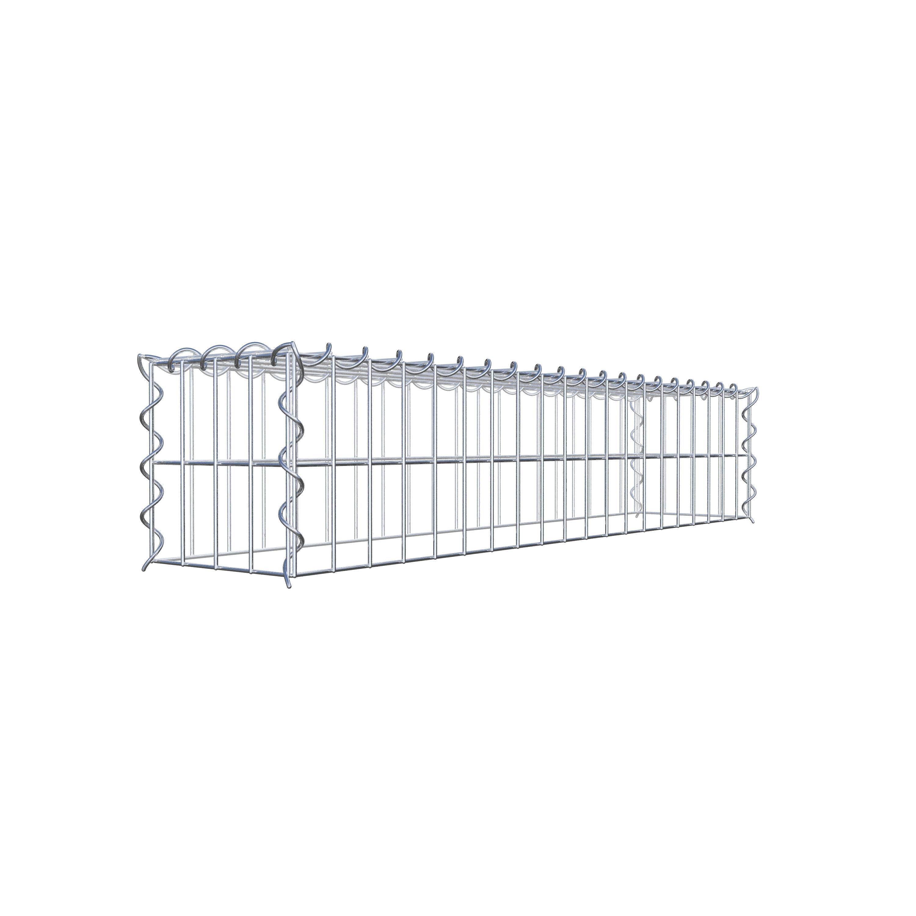 Add-on schanskorf type 3 100 cm x 20 cm x 20 cm (L x H x D), maaswijdte 5 cm x 10 cm, spiraalvormig