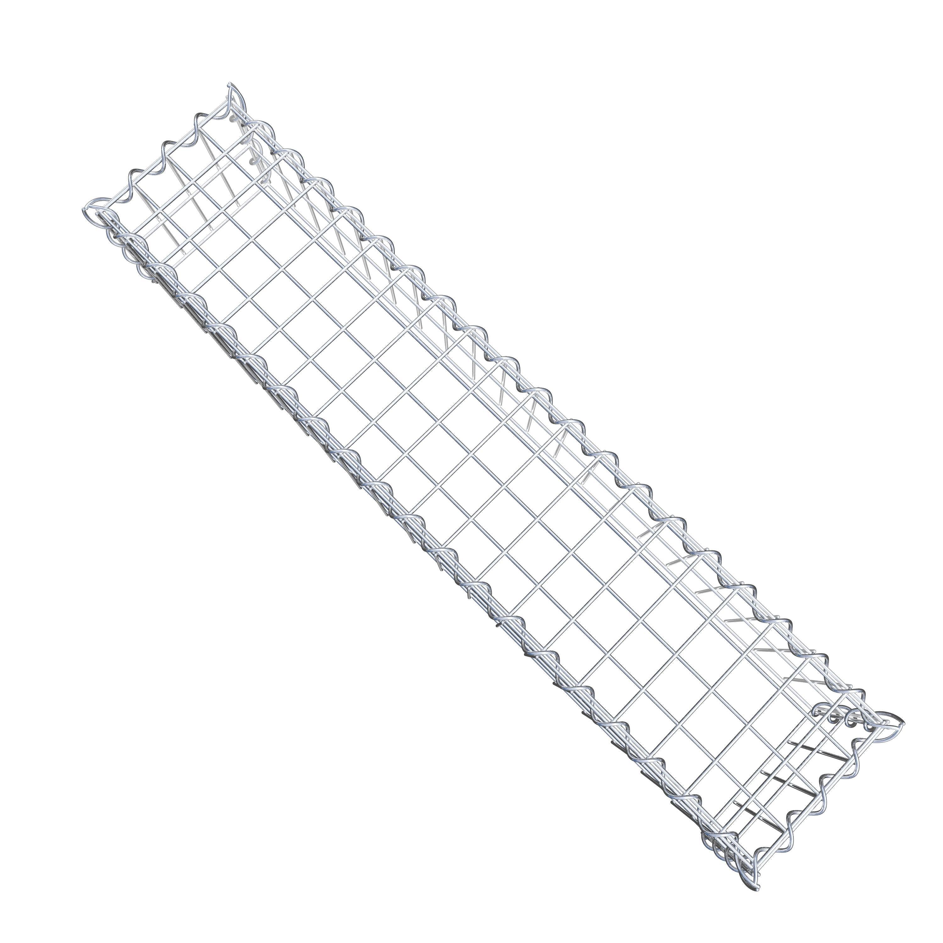 Opvokset gabion type 3 100 cm x 20 cm x 20 cm (L x H x D), maskestørrelse 5 cm x 10 cm, spiral