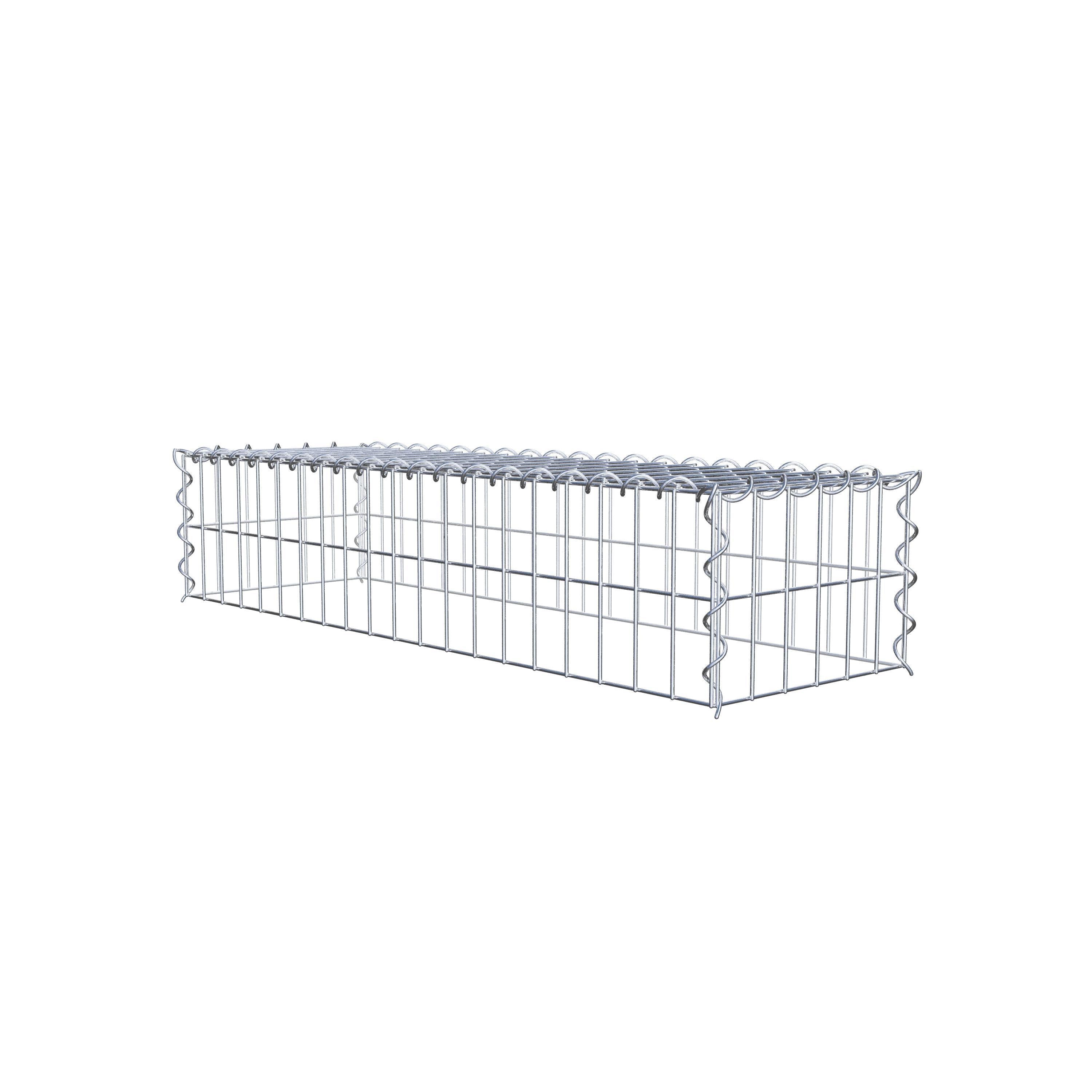 Add-on schanskorf type 3 100 cm x 20 cm x 30 cm (L x H x D), maaswijdte 5 cm x 10 cm, spiraalvormig