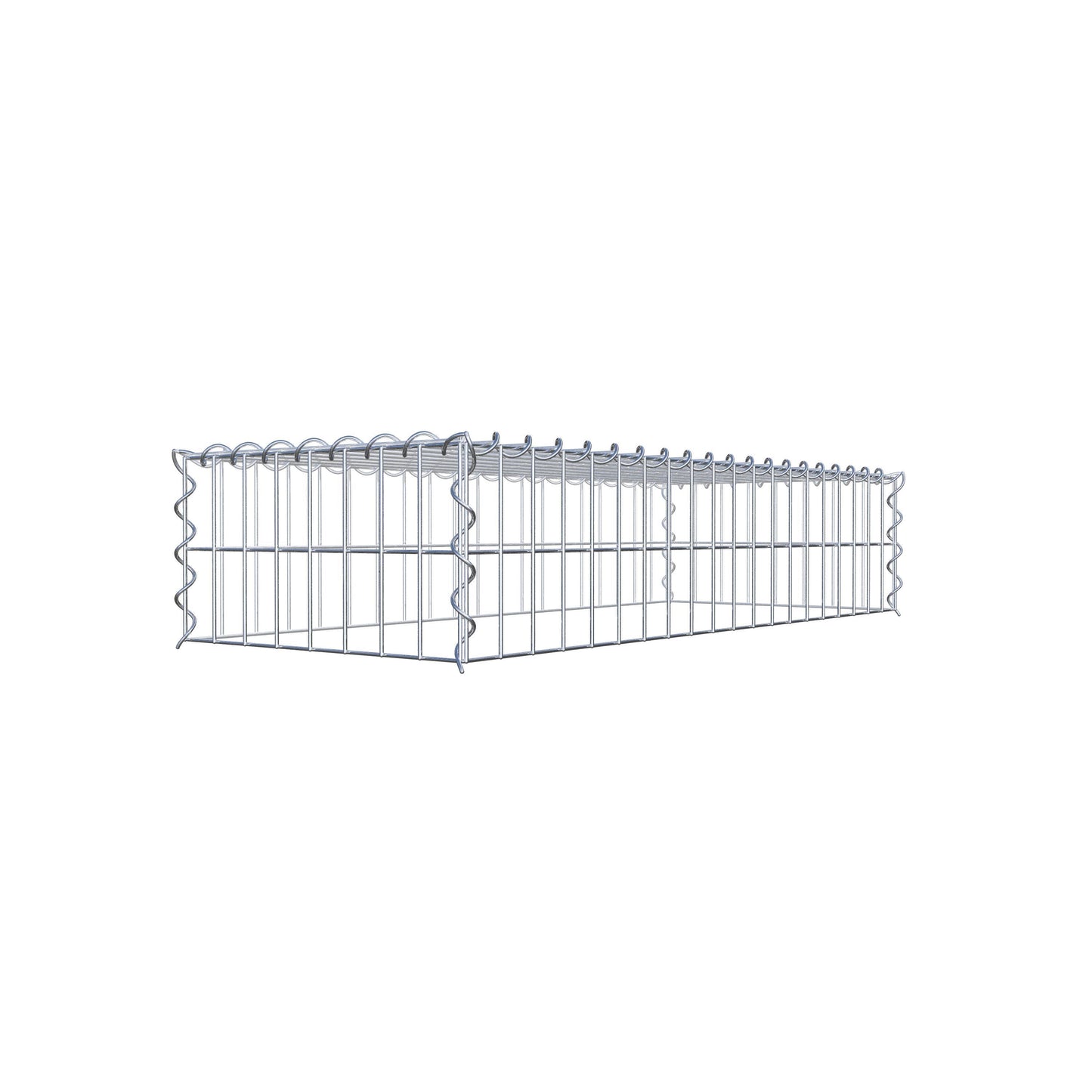 Gabião Tipo 3 100 cm x 20 cm x 40 cm (C x A x P), malhagem 5 cm x 10 cm, espiral