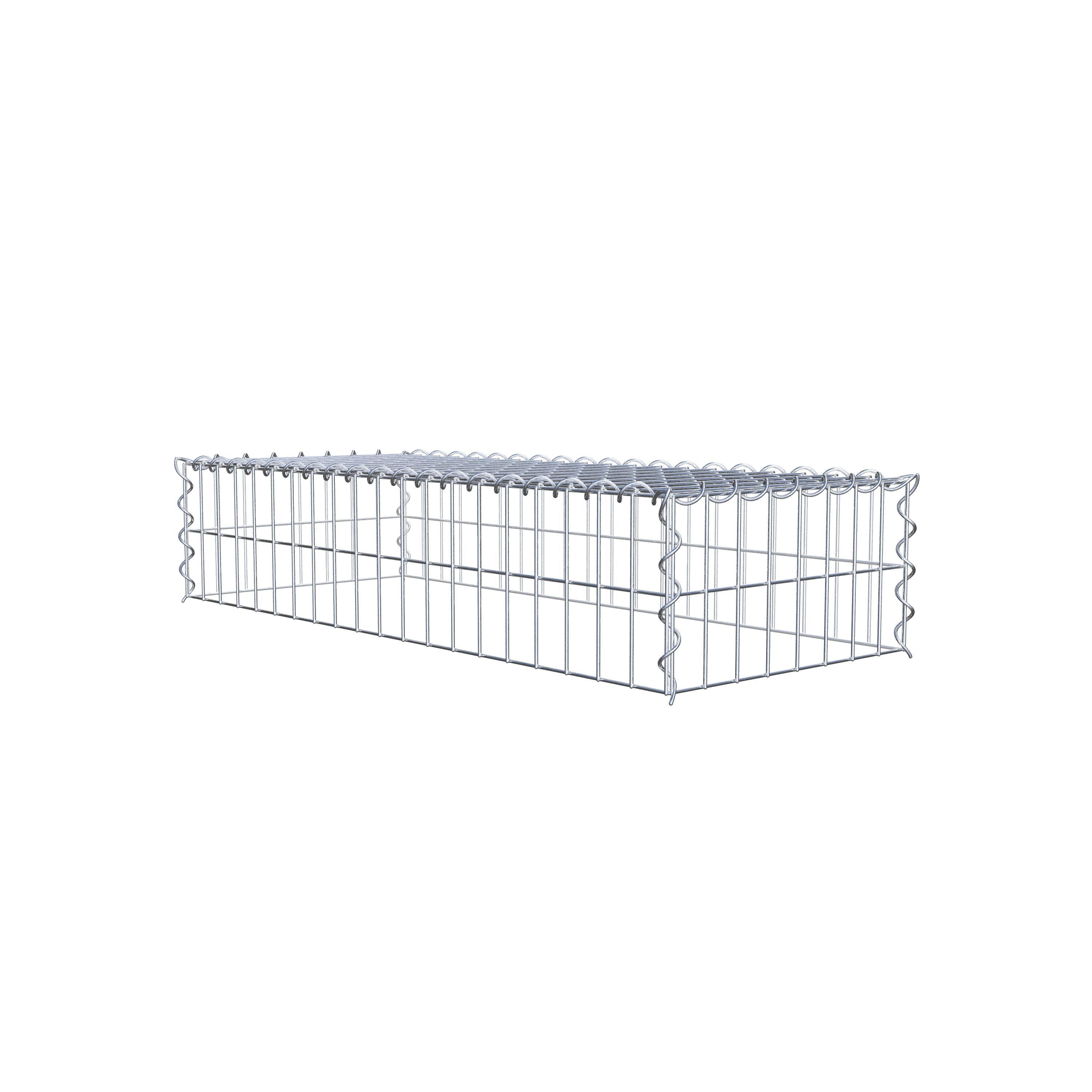 Add-on schanskorf type 3 100 cm x 20 cm x 40 cm (L x H x D), maaswijdte 5 cm x 10 cm, spiraalvormig