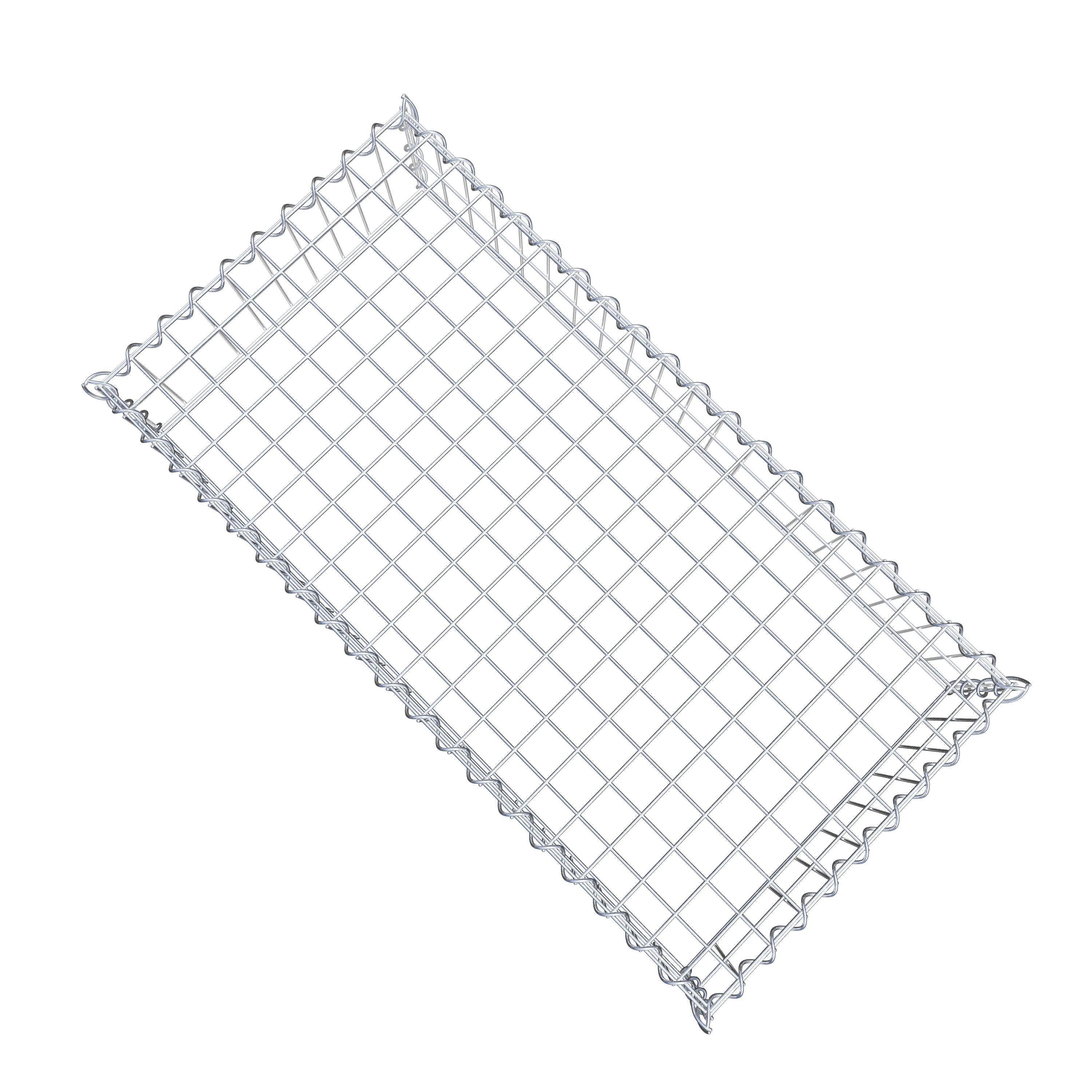 Gabion rapporté type 3 100 cm x 20 cm x 50 cm (L x H x P), mailles 5 cm x 10 cm, spirale