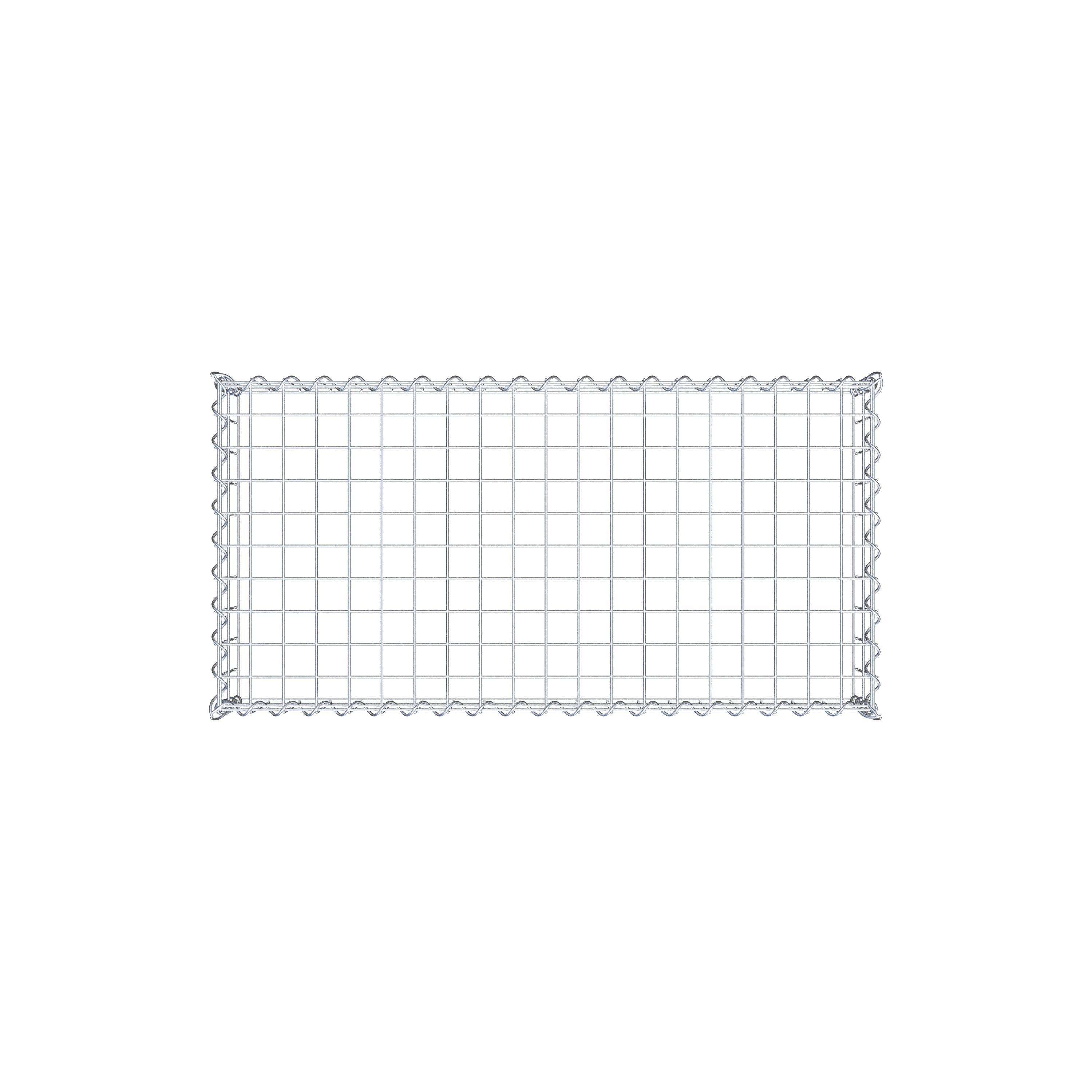 Gabion rapporté type 3 100 cm x 20 cm x 50 cm (L x H x P), mailles 5 cm x 10 cm, spirale