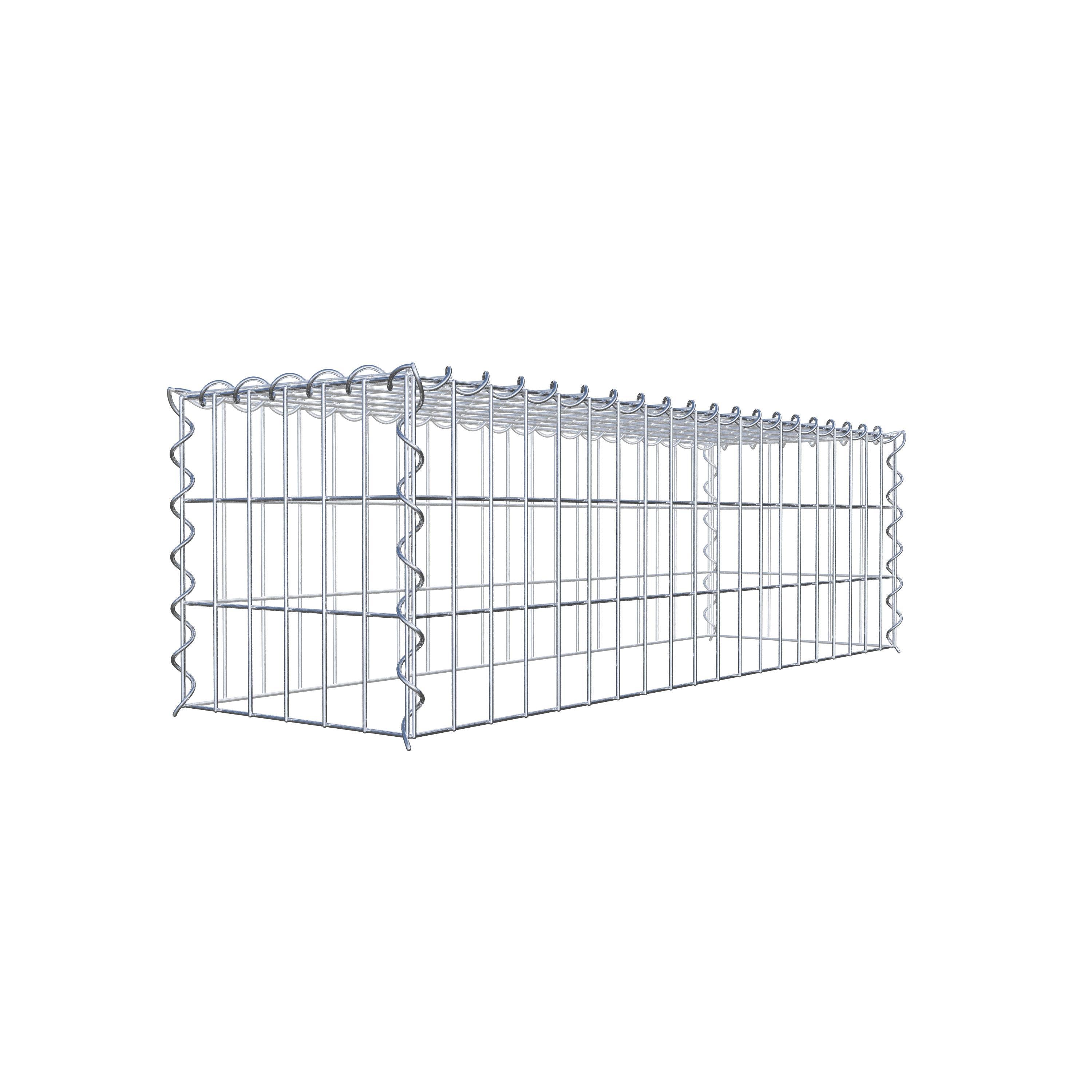 Gabion rapporté type 3 100 cm x 30 cm x 30 cm (L x H x P), mailles 5 cm x 10 cm, spirale