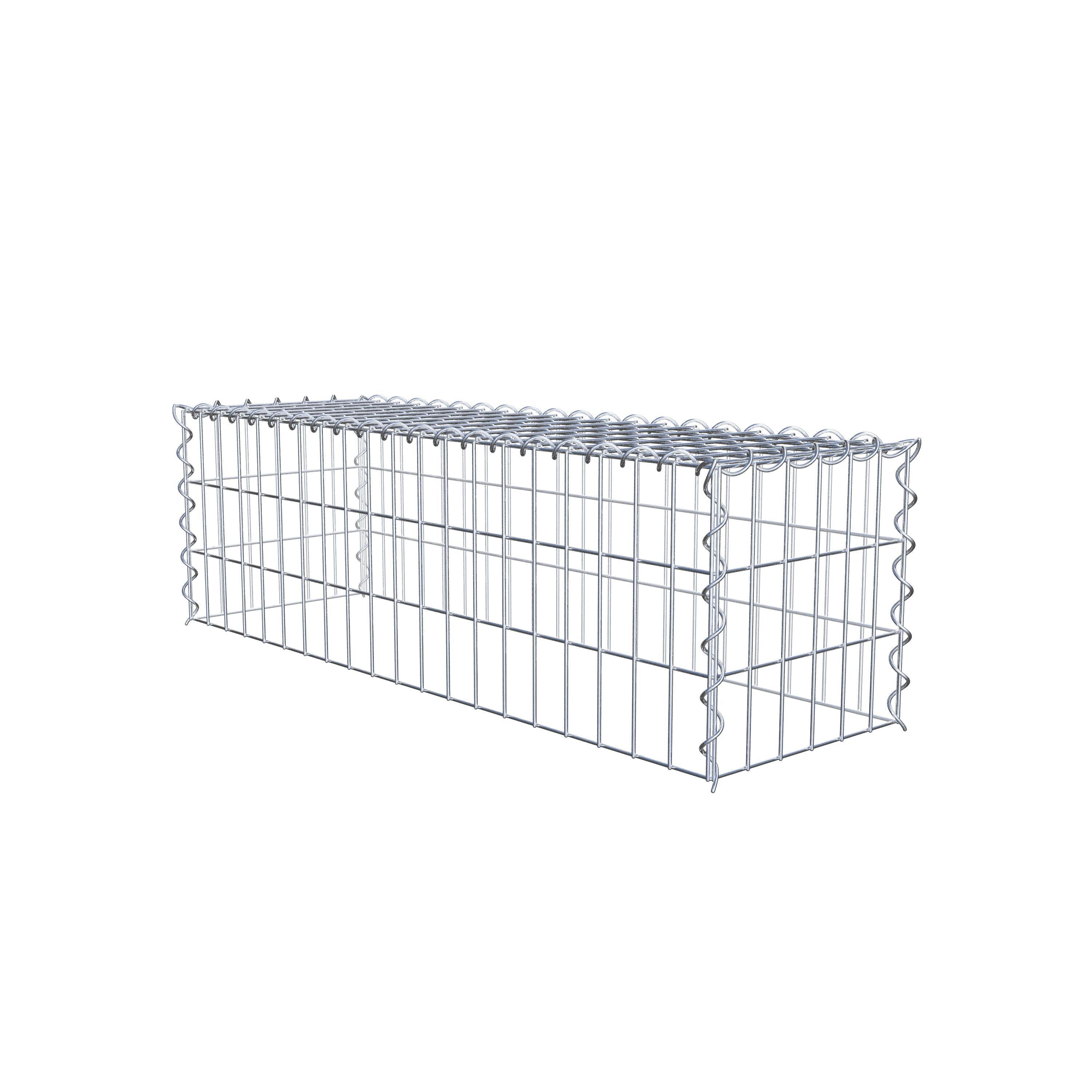 Gabion rapporté type 3 100 cm x 30 cm x 30 cm (L x H x P), mailles 5 cm x 10 cm, spirale