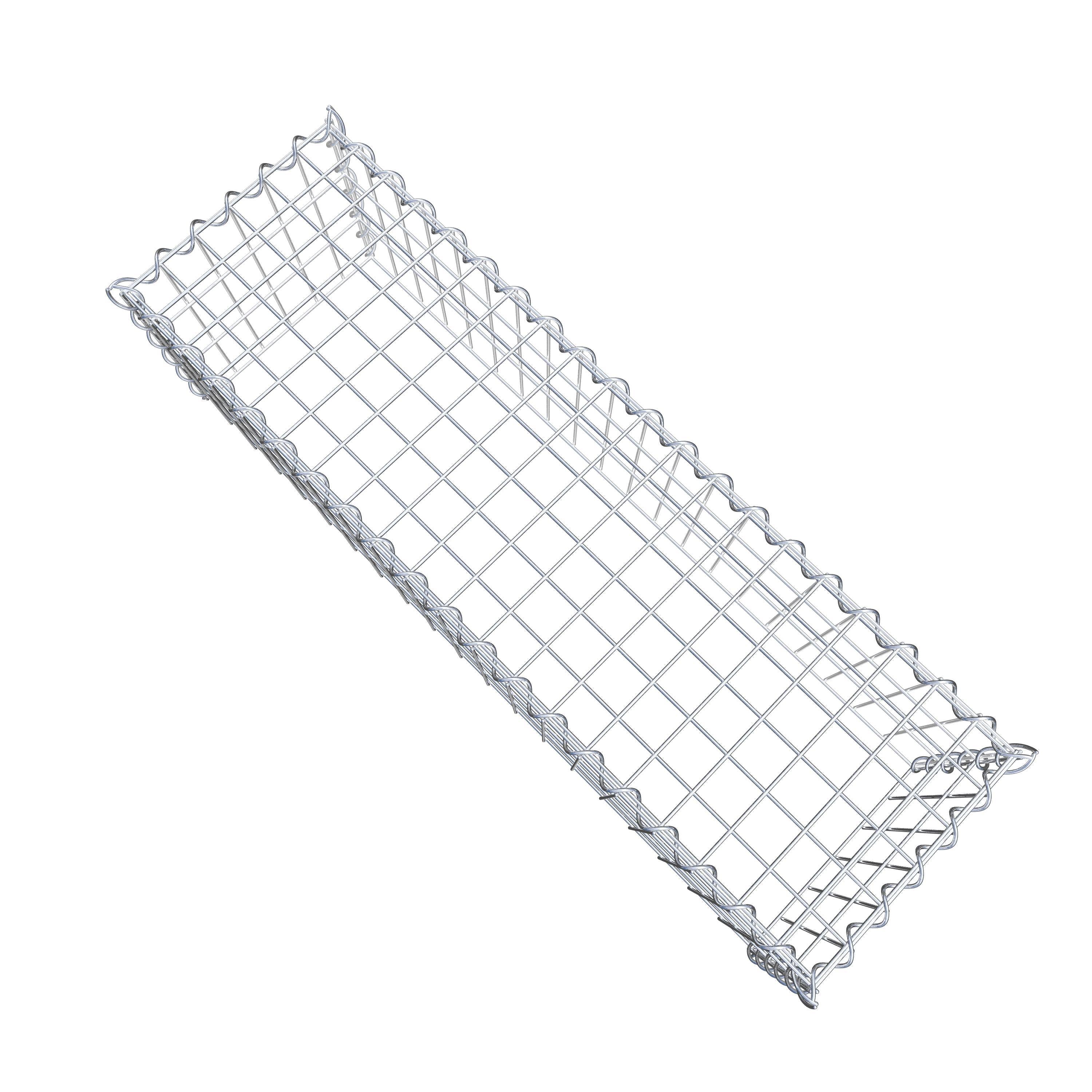 Gabion rapporté type 3 100 cm x 30 cm x 30 cm (L x H x P), mailles 5 cm x 10 cm, spirale